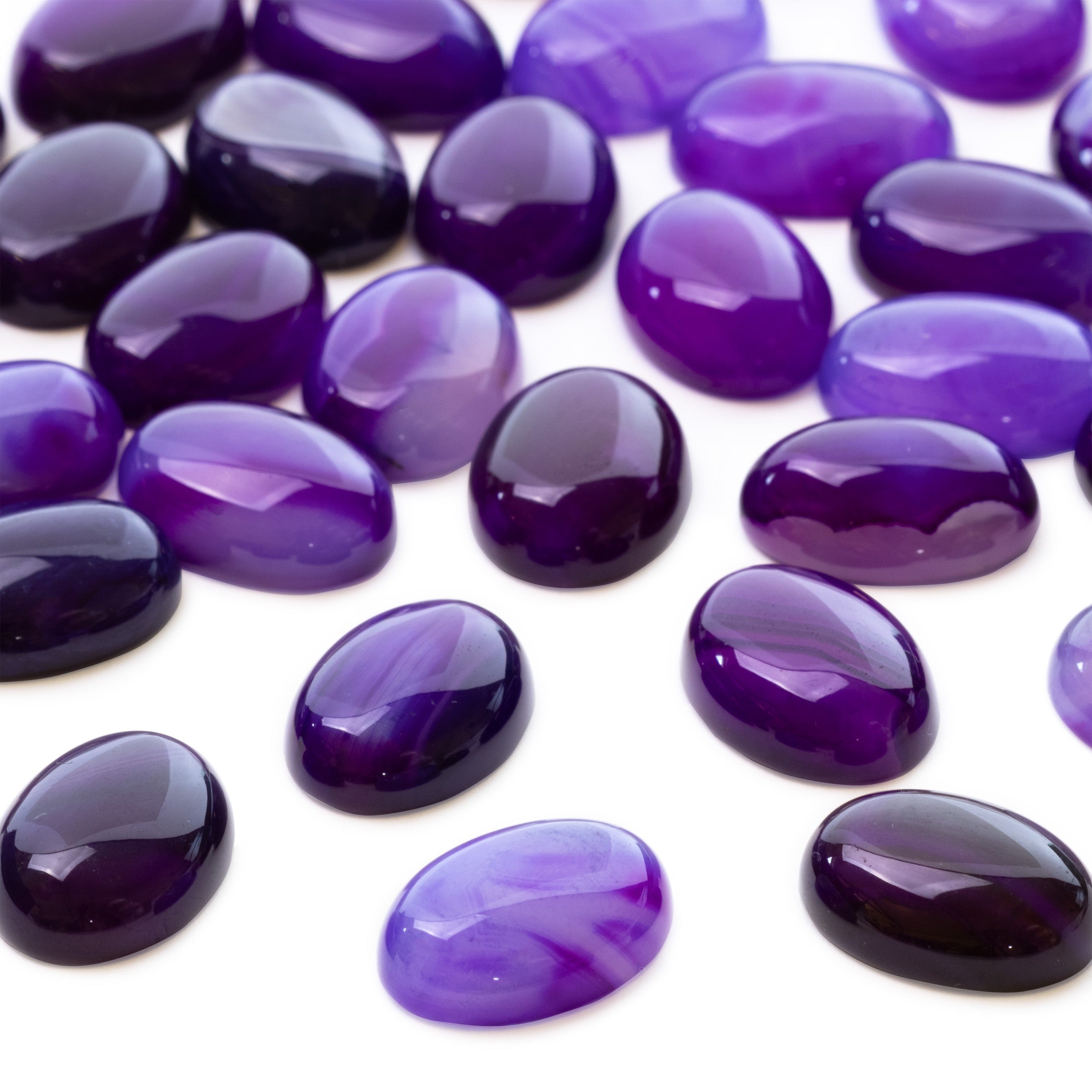 Purple Banded Agate Gemstone Cabochons