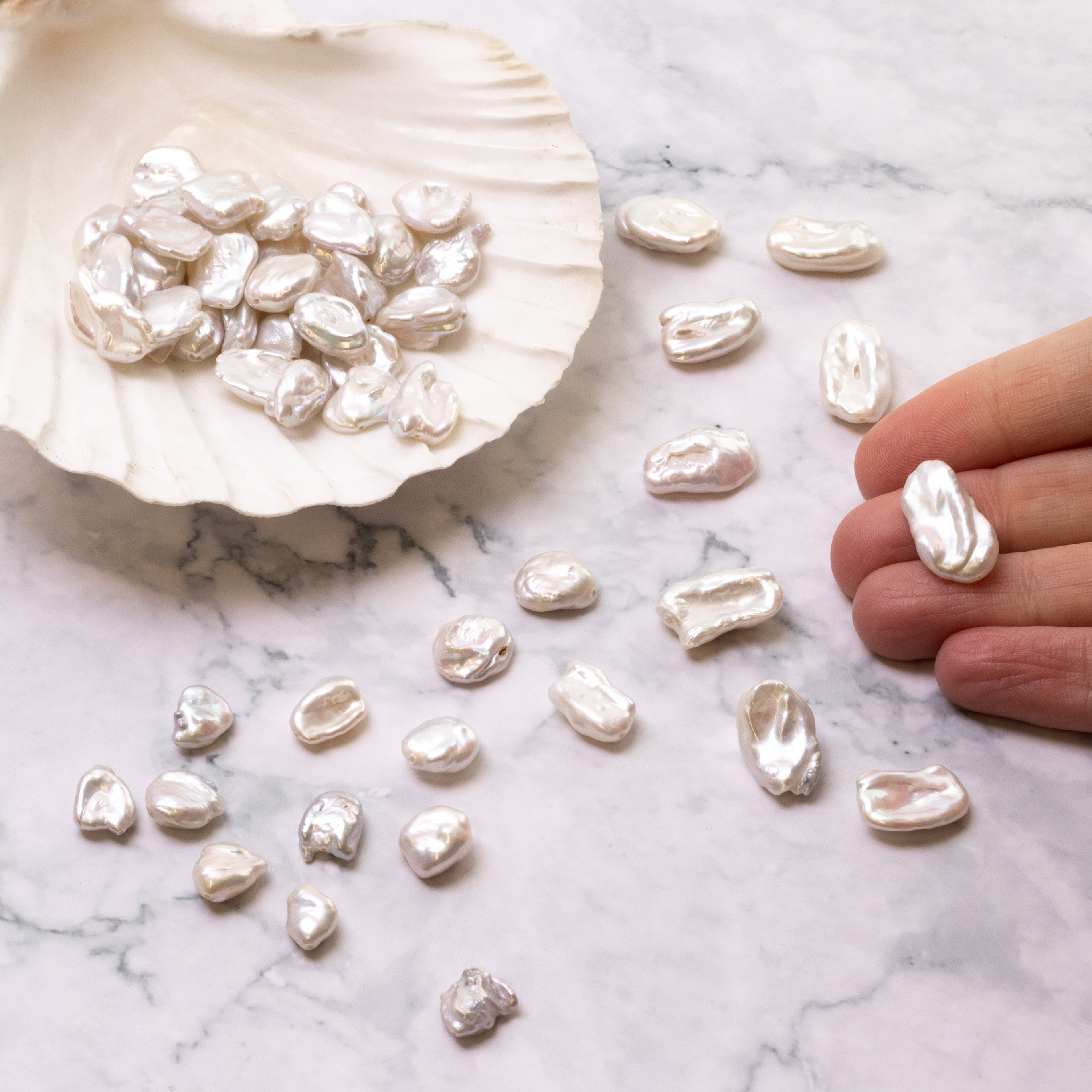 Cultured Freshwater Freeform Baroque Pearls Approx 7x7mm