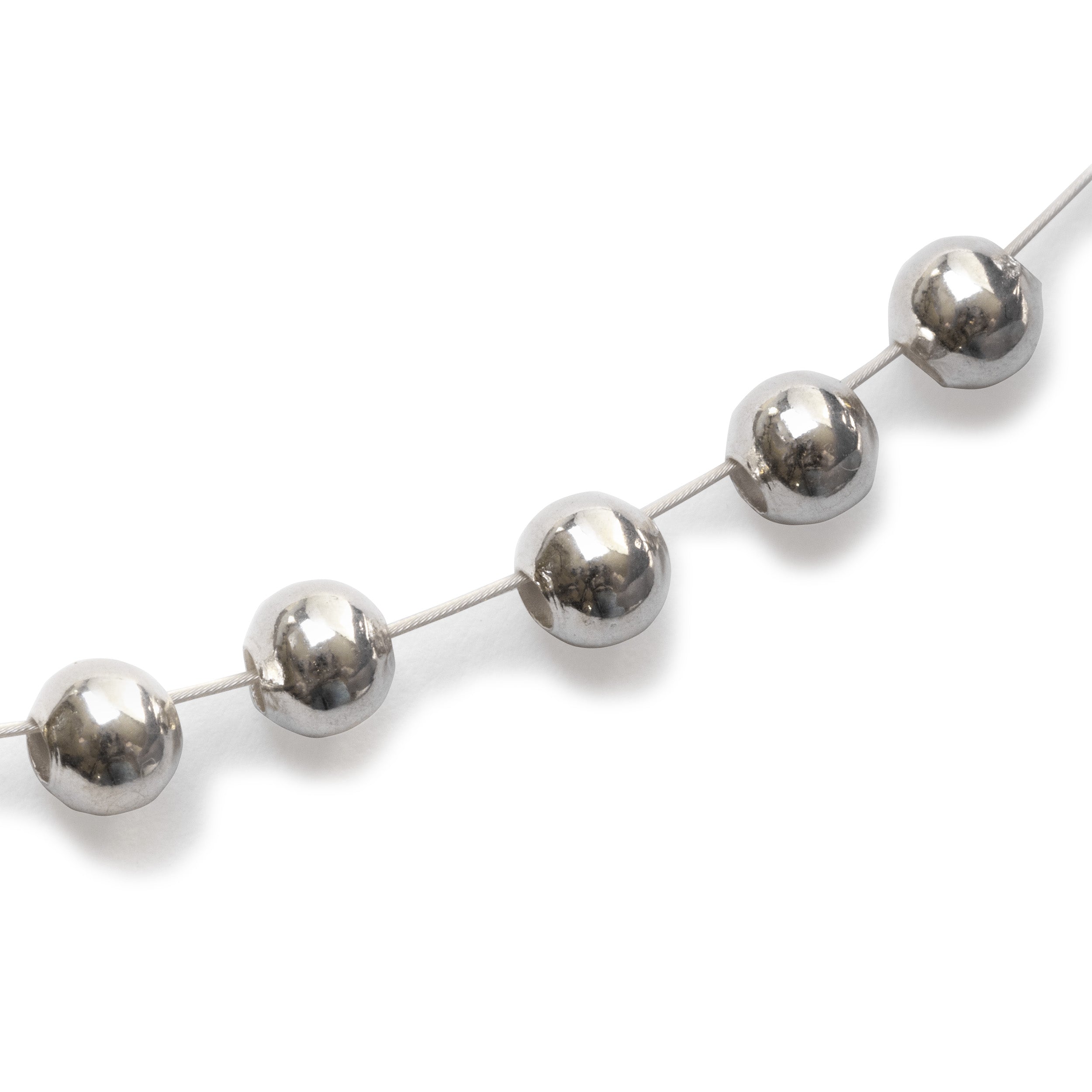 4mm Plain Round Silver Plated Beads pk10