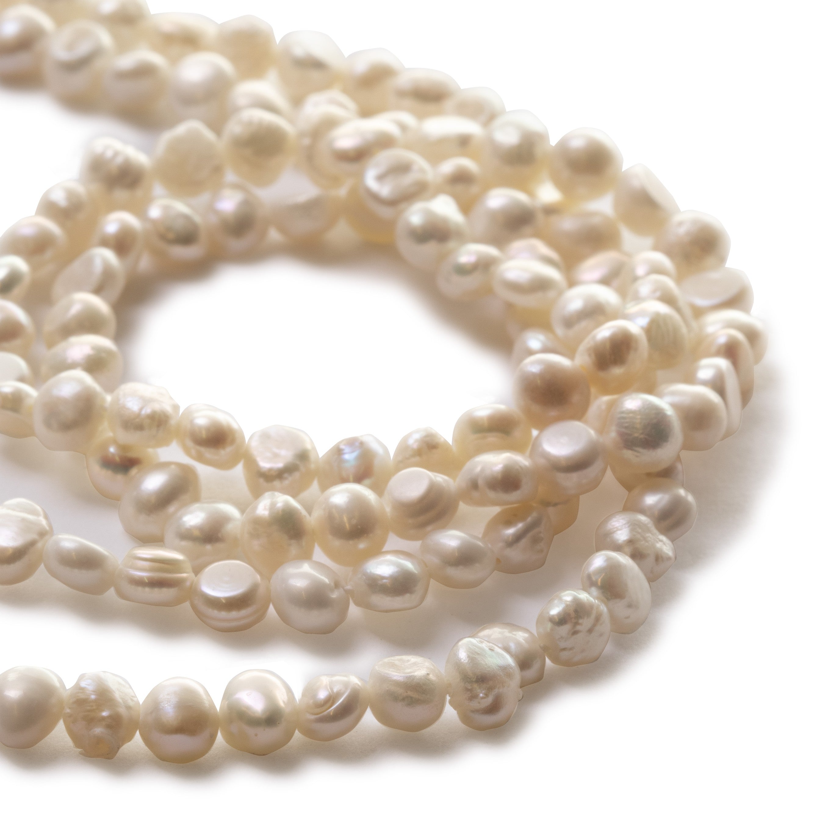 Cultured Freshwater Rustic White Pearls Approx 5.5mm