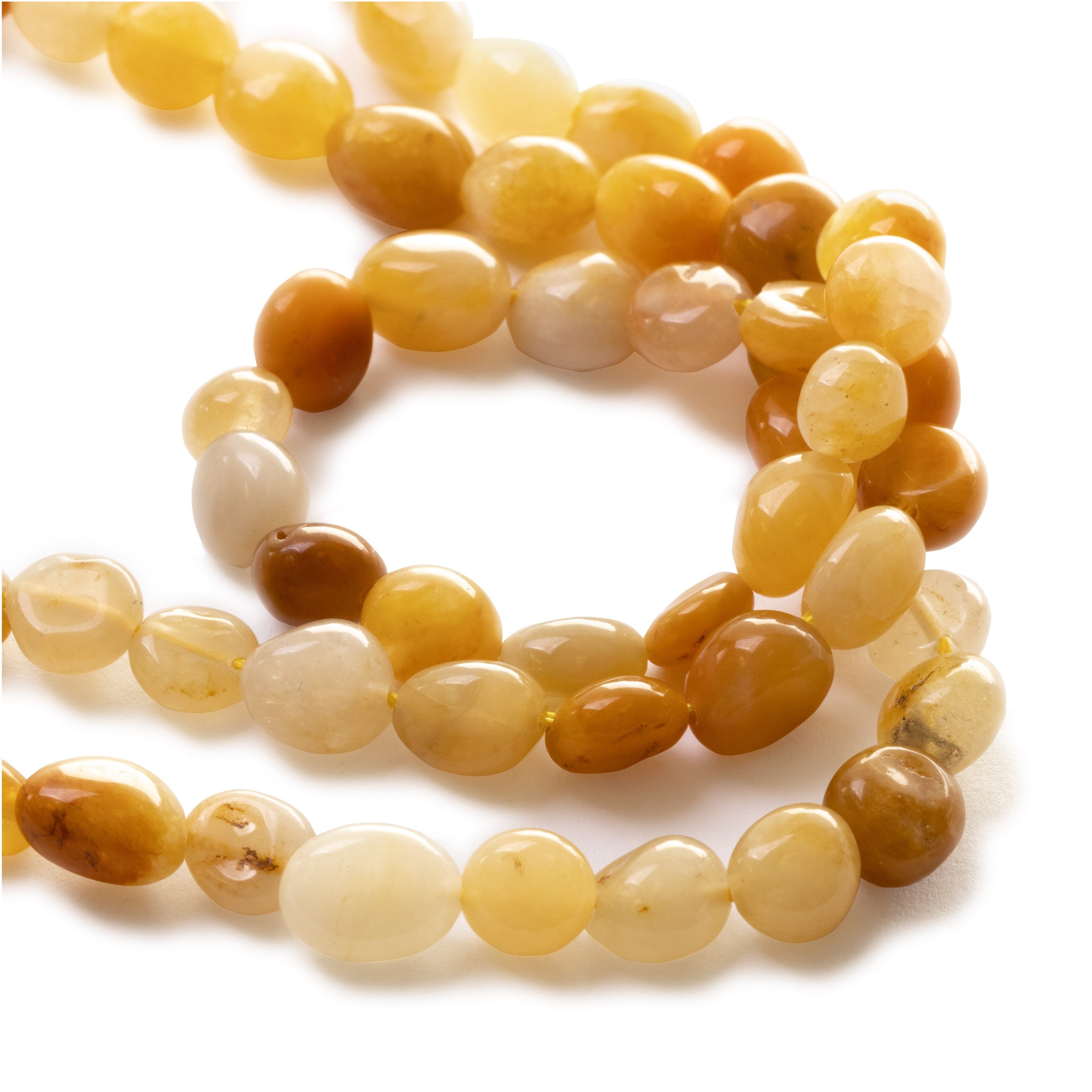 Gold Rutilated Quartz Nugget Beads Approx 6mm