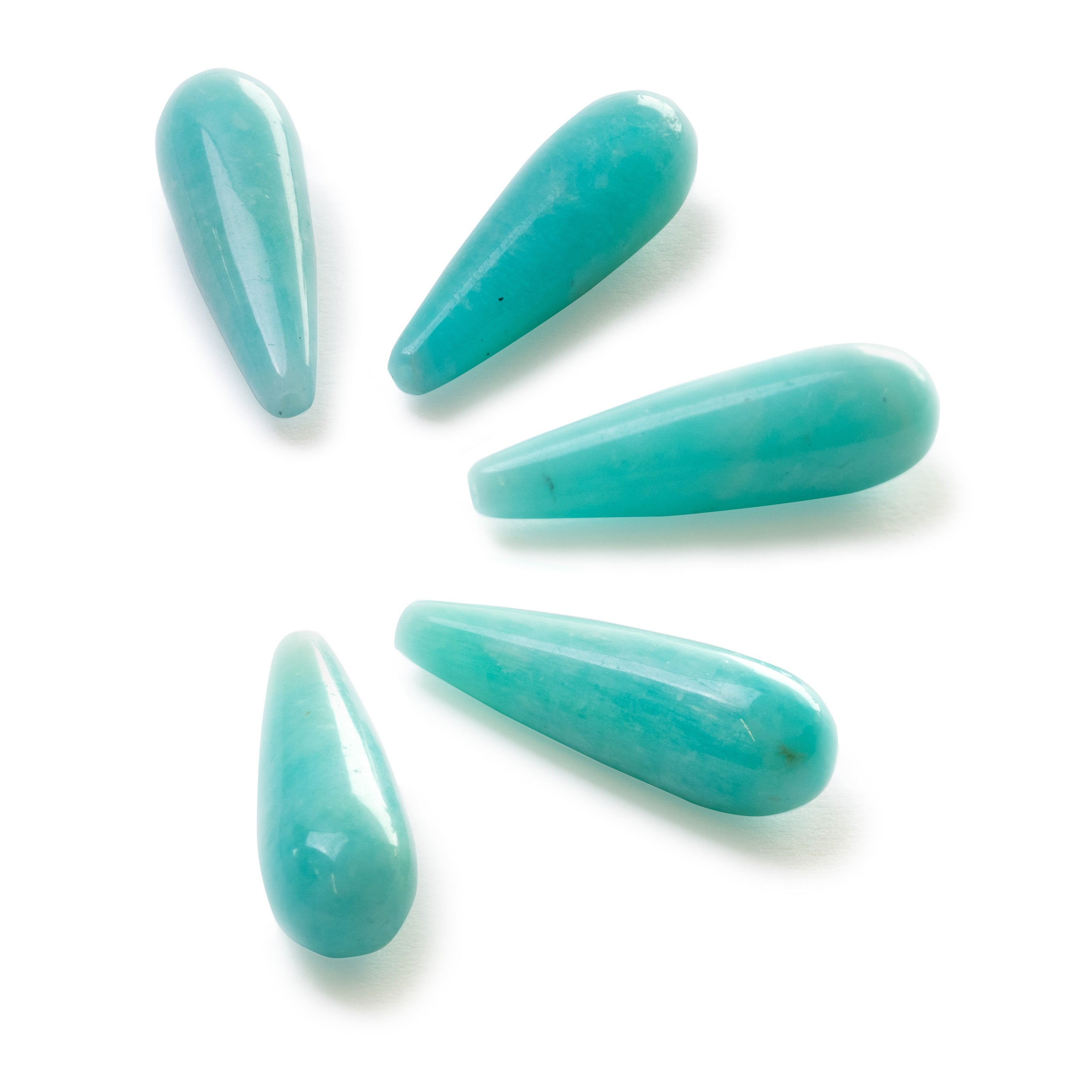 Peruvian Amazonite Top Drilled Teardrop Gemstone Bead Approx 22x7mm