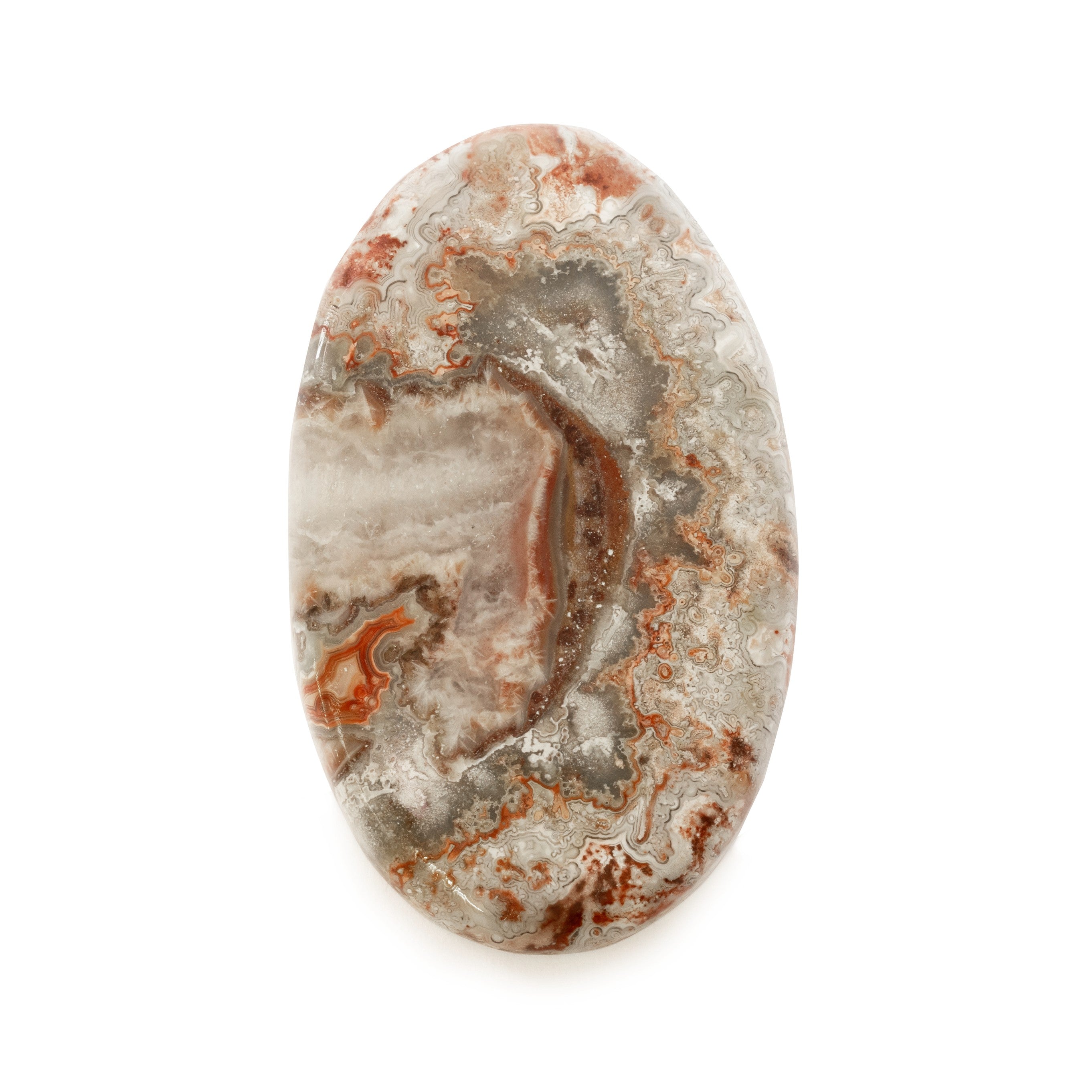 Crazy Lace Agate Freeform Cabochon Approx 51.5x31mm