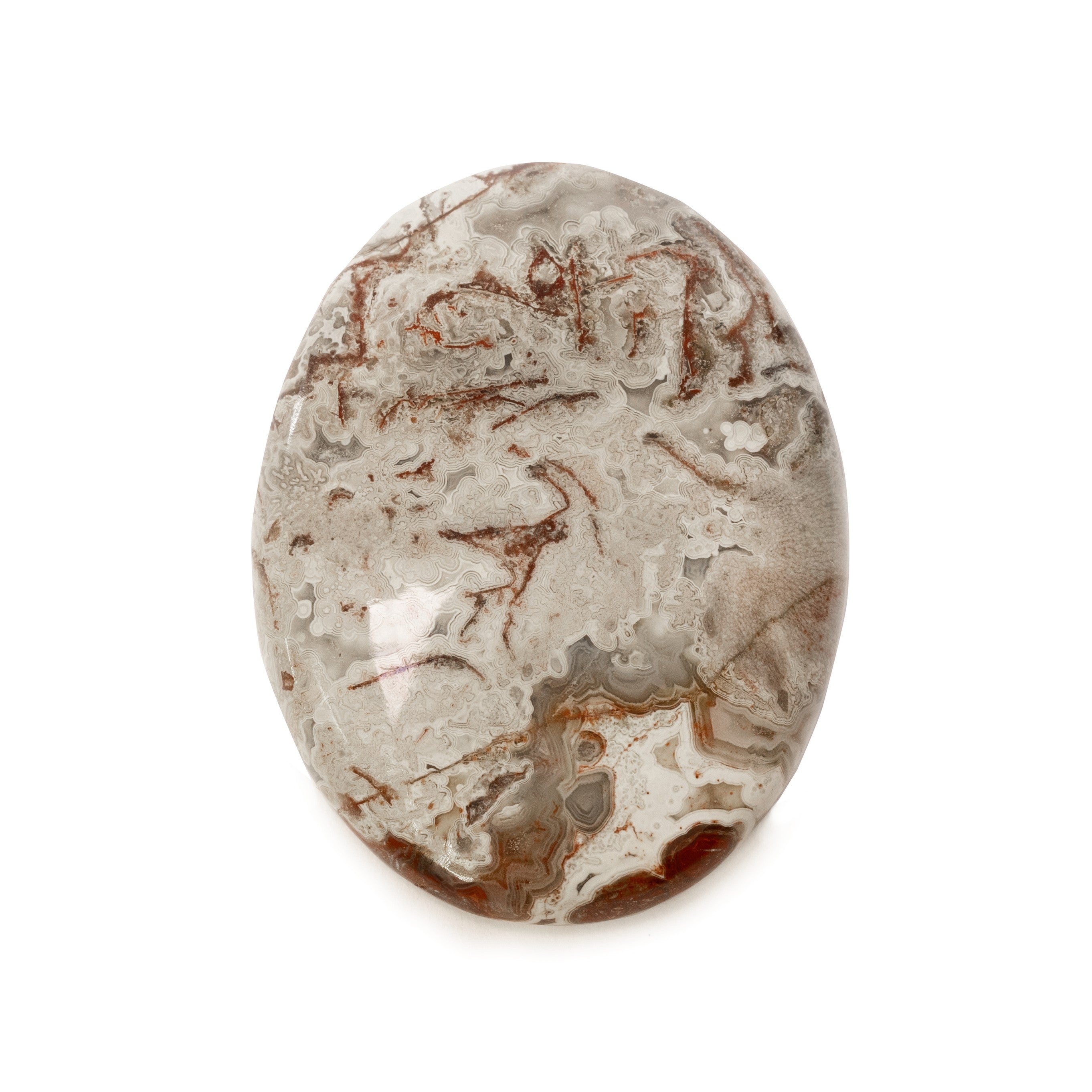 Crazy Lace Agate Freeform Cabochon Approx 41.5x32mm