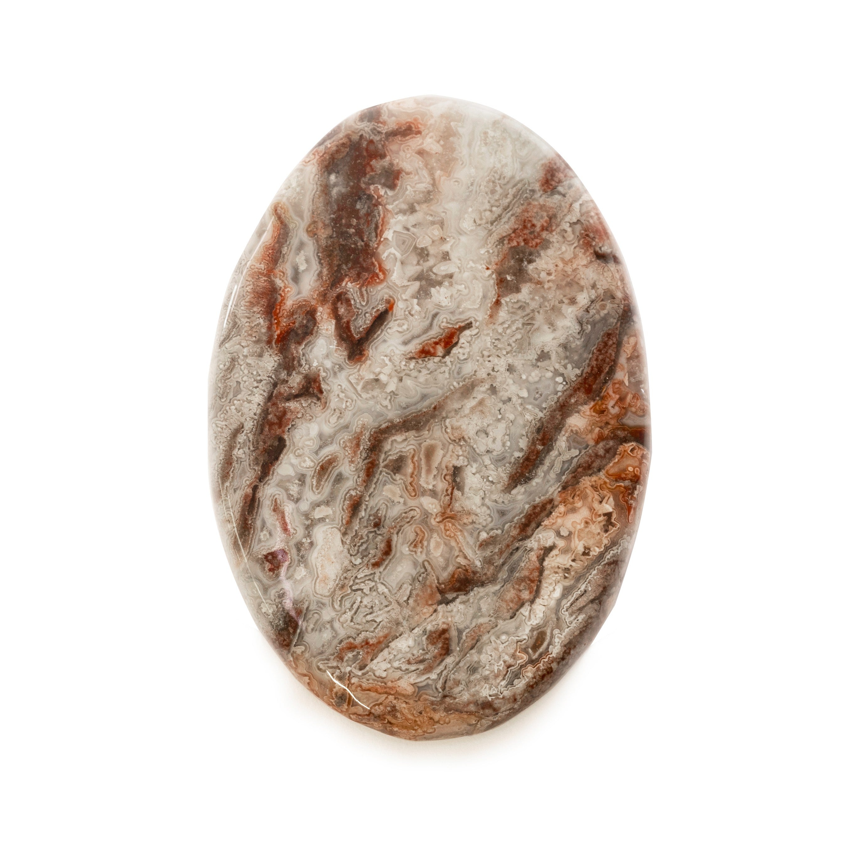 Crazy Lace Agate Freeform Cabochon Approx 51.5x34.5mm
