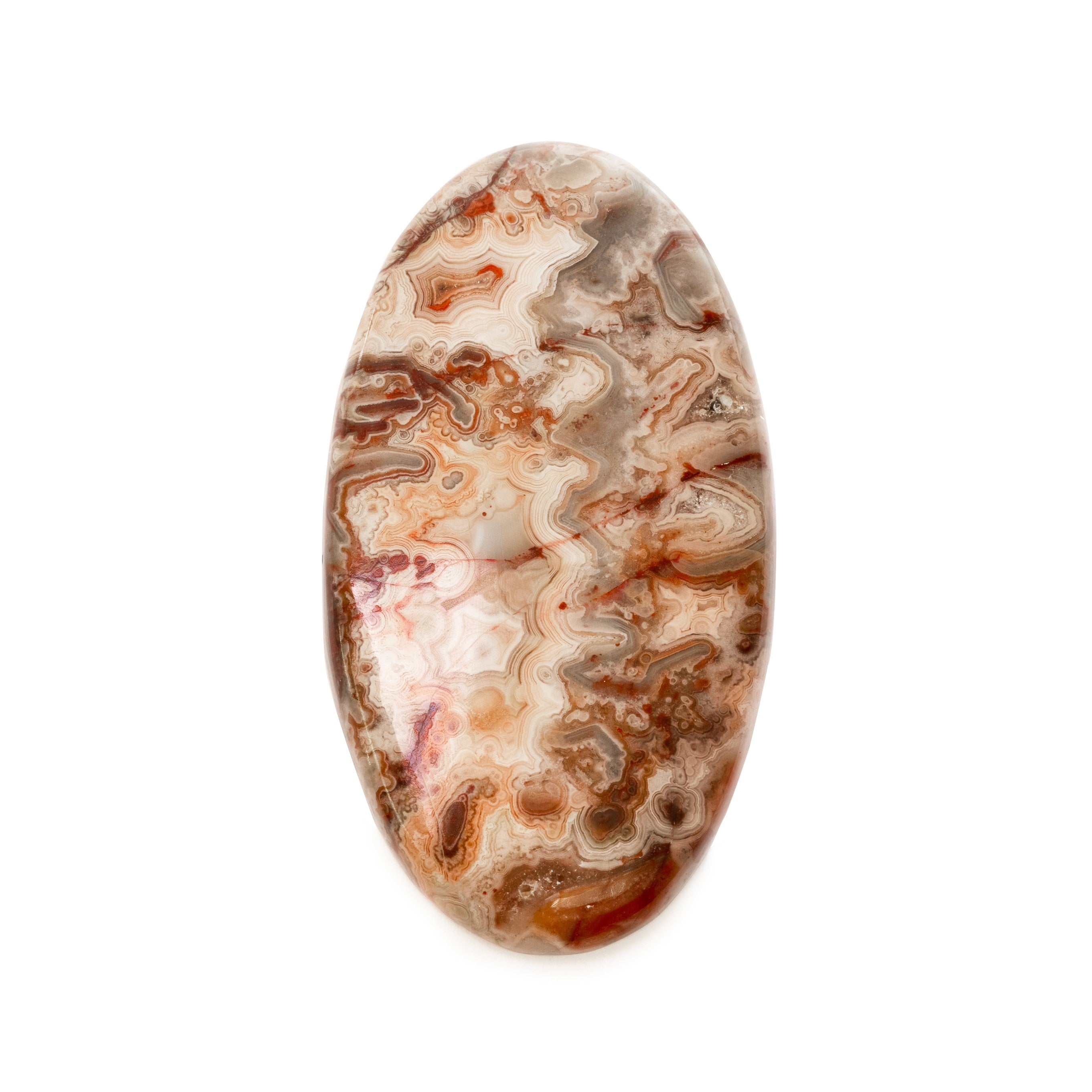 Crazy Lace Agate Freeform Cabochon Approx 50x26.5mm