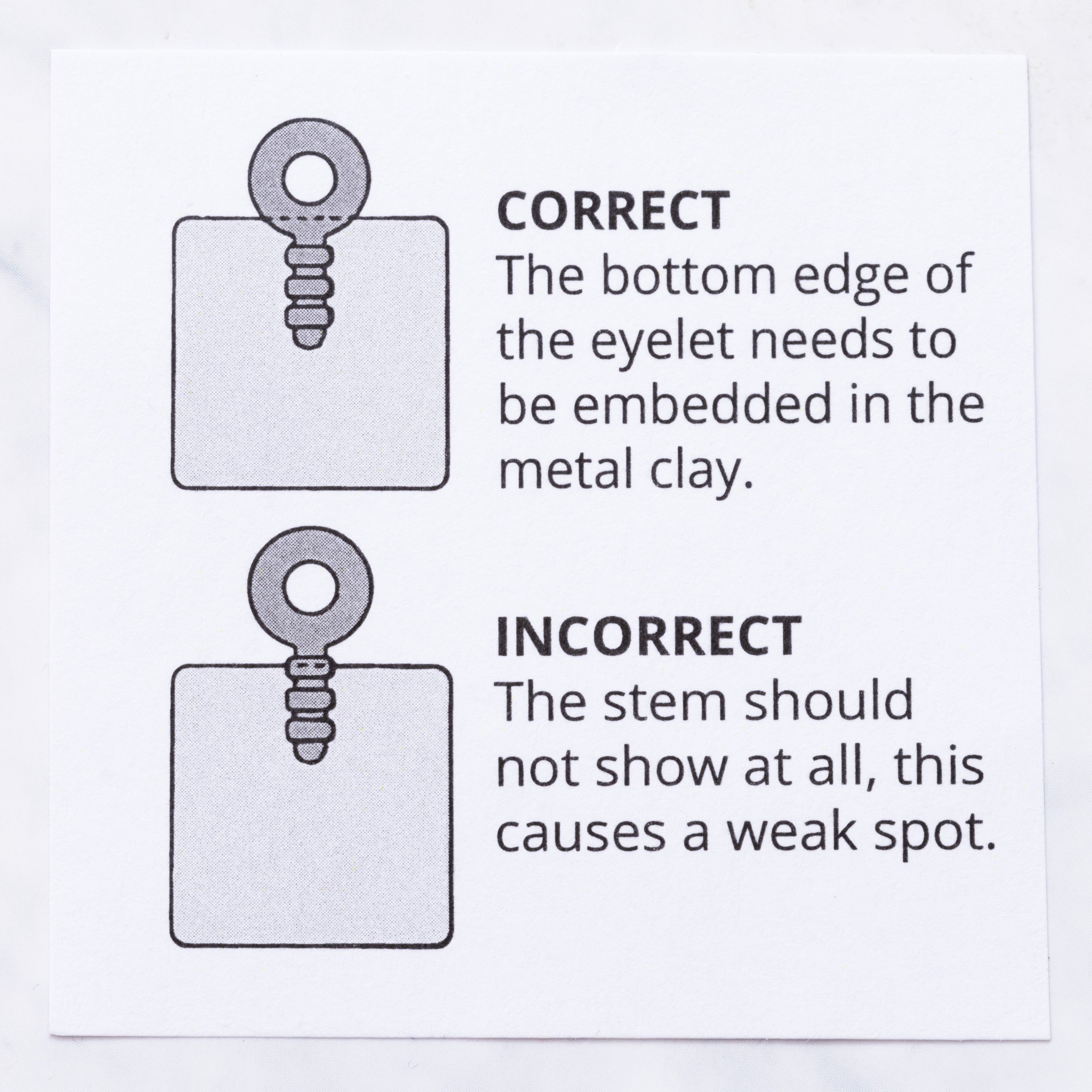 Embeddable Eyelets For Silver Metal Clay