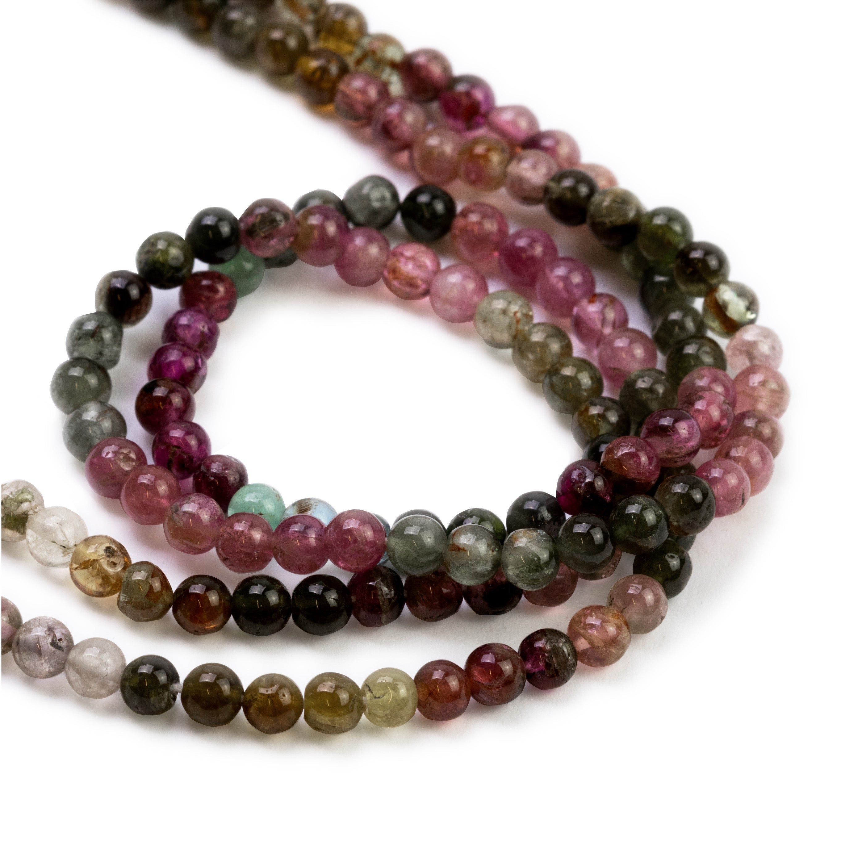 Tourmaline Round Beads Approx 3mm
