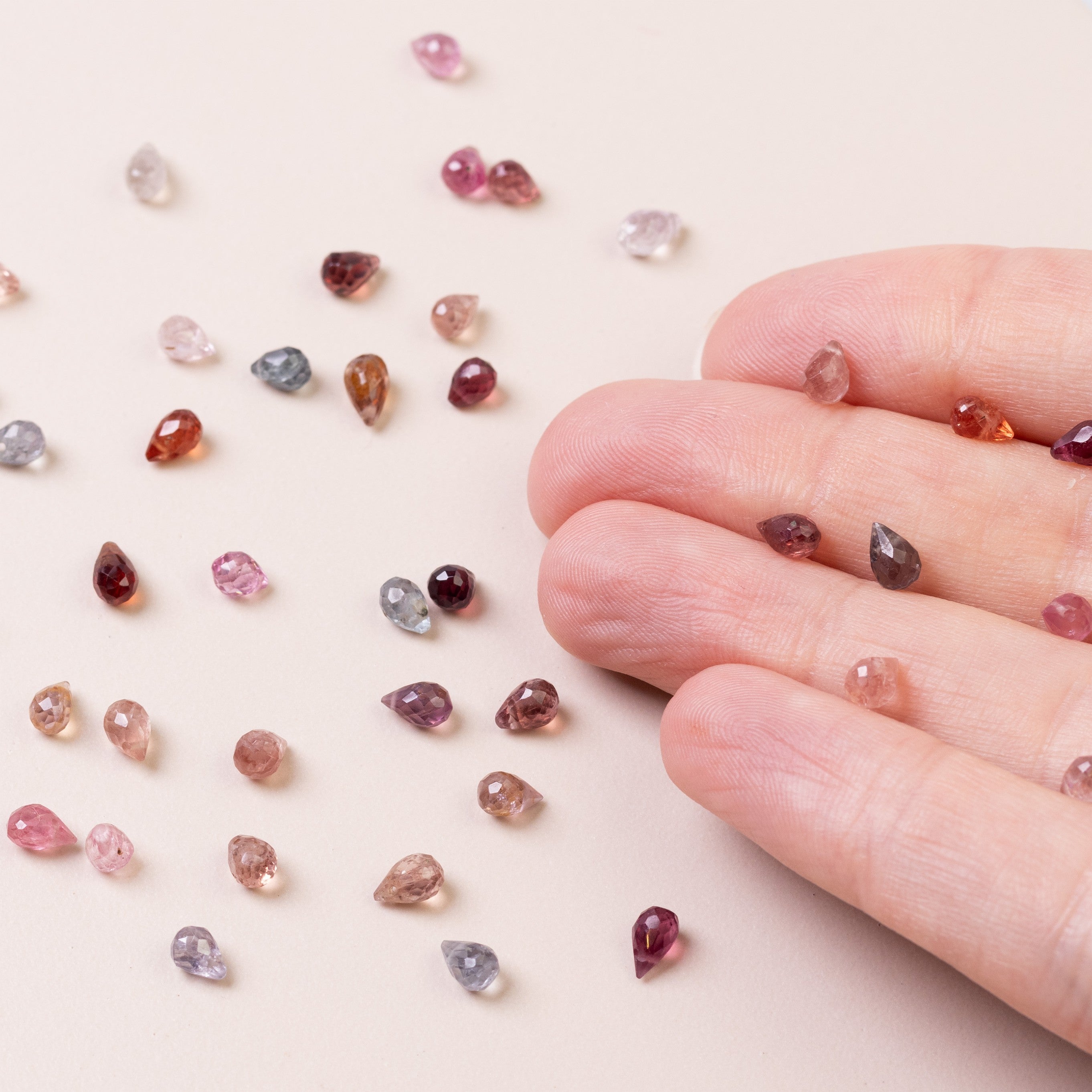 Spinel Faceted Drop Briolette Beads Approx 4x3mm pk10 Beads