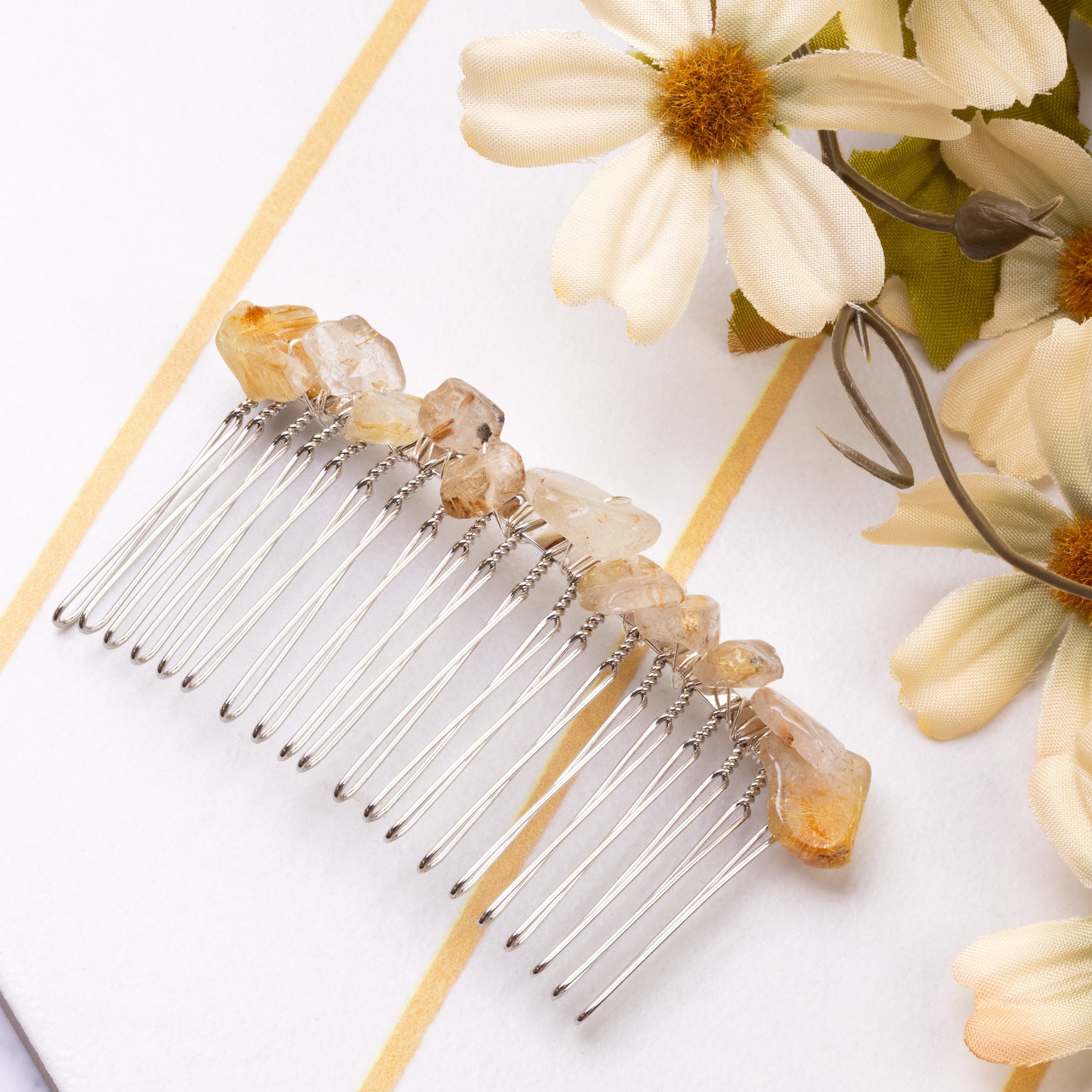 Rhodium Plated Hair Comb