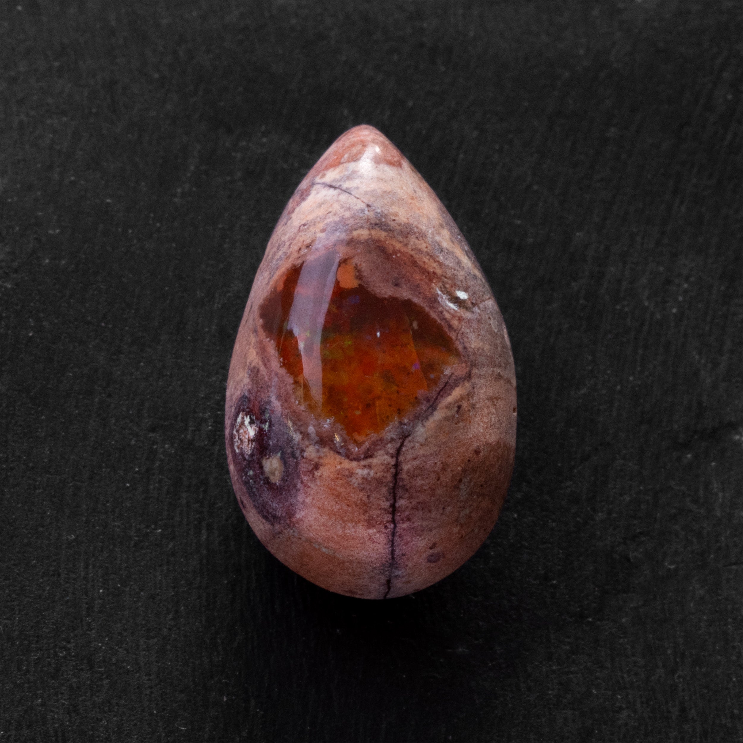 Mexican Fire Opal Freeform Cabochon Approx 17x10.5mm