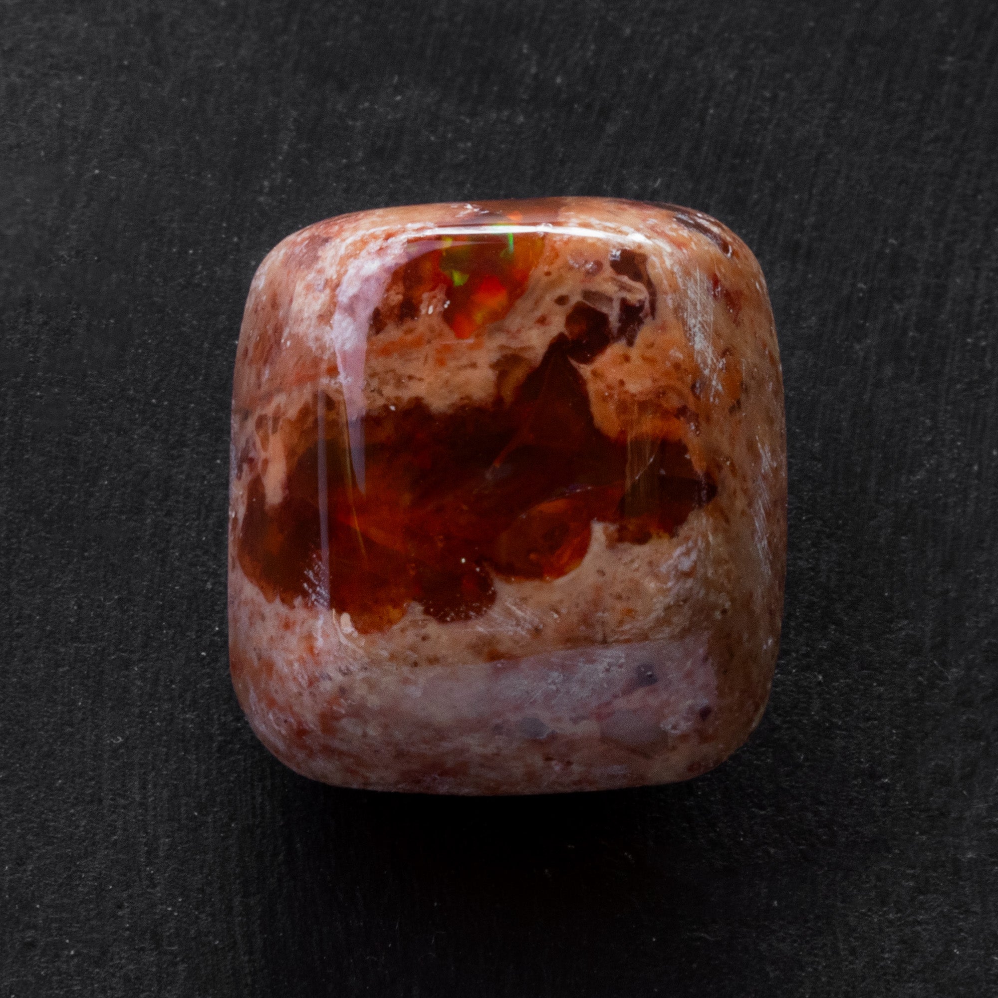 Mexican Fire Opal Freeform Cabochon Approx 16x14.5mm