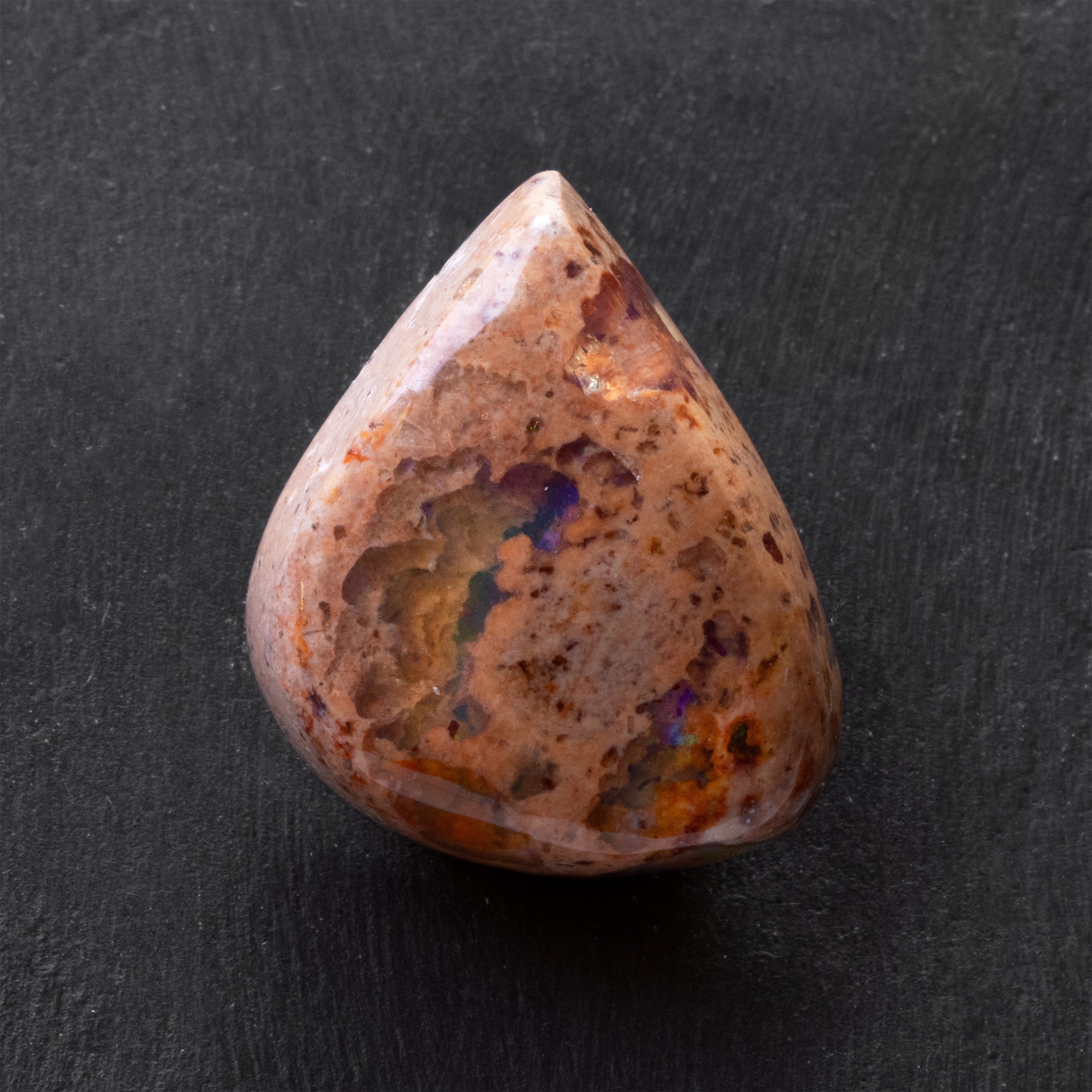 Mexican Fire Opal Freeform Cabochon Approx 15x13mm