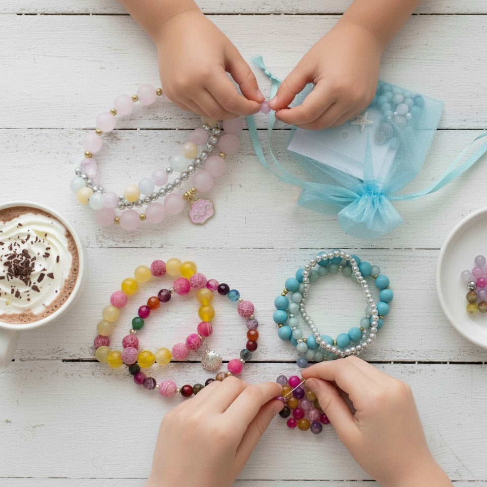 Children's Bracelets Making Kit Pastel Set Of 3