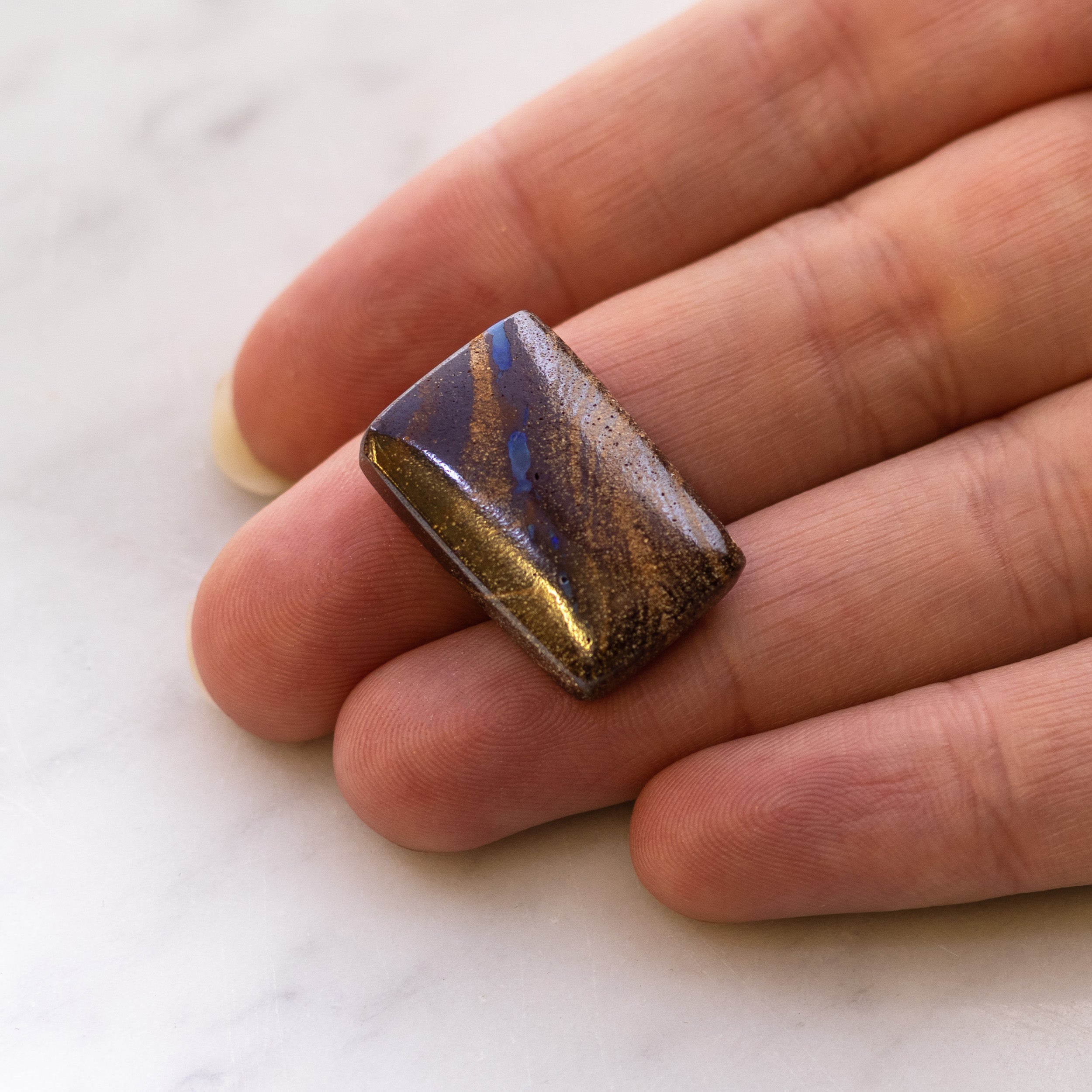 Freeform Australian Boulder Opal Approx 23x15mm