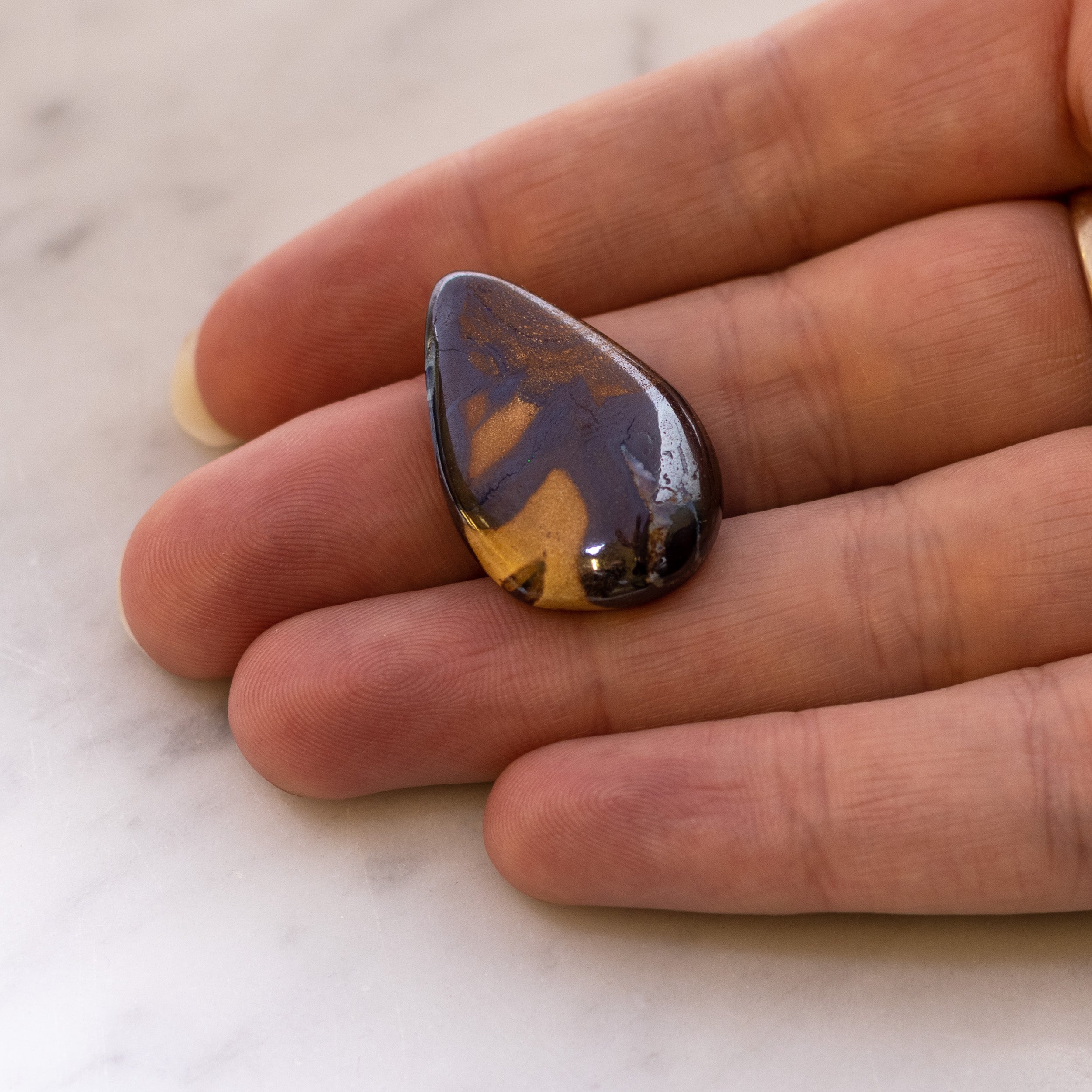 Freeform Australian Boulder Opal Aprrox 28.5x18mm