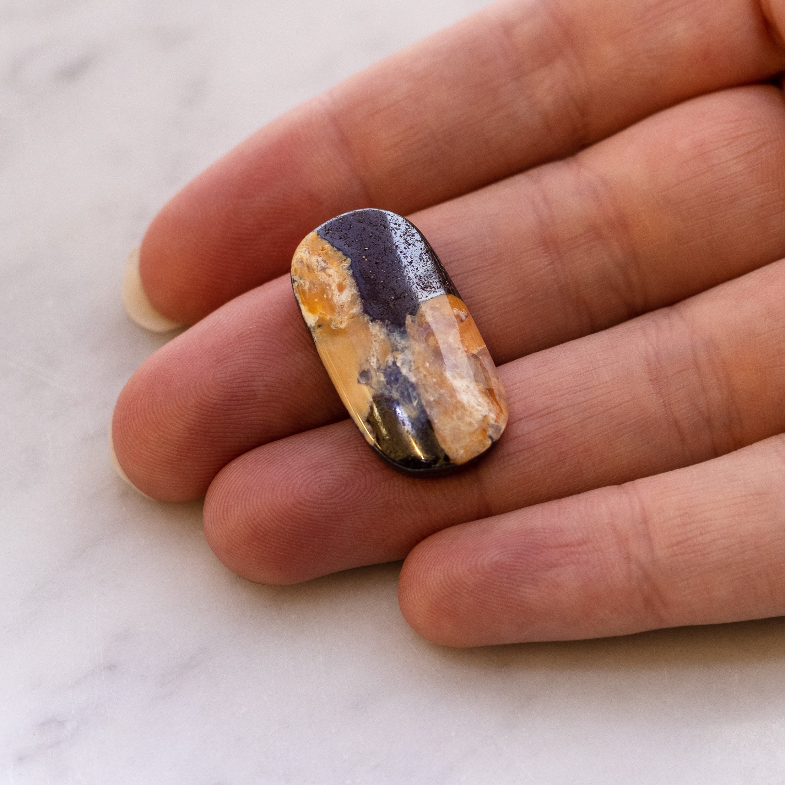 Freeform Australian Boulder Opal Approx 27x14mm