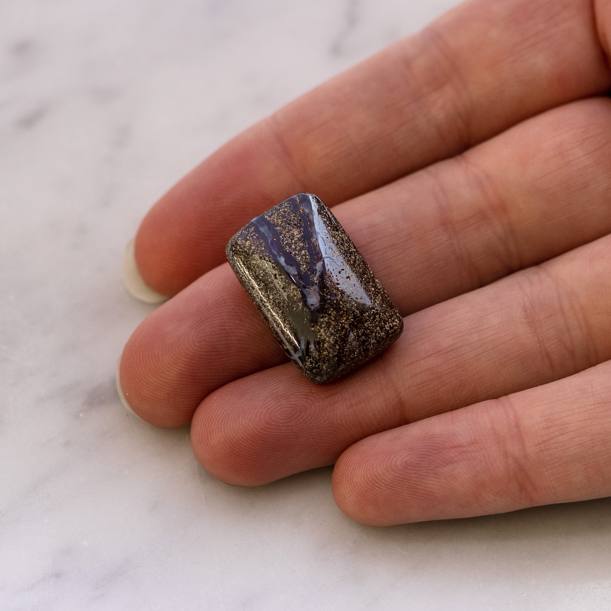 Freeform Australian Boulder Opal Approx 22x14.5mm