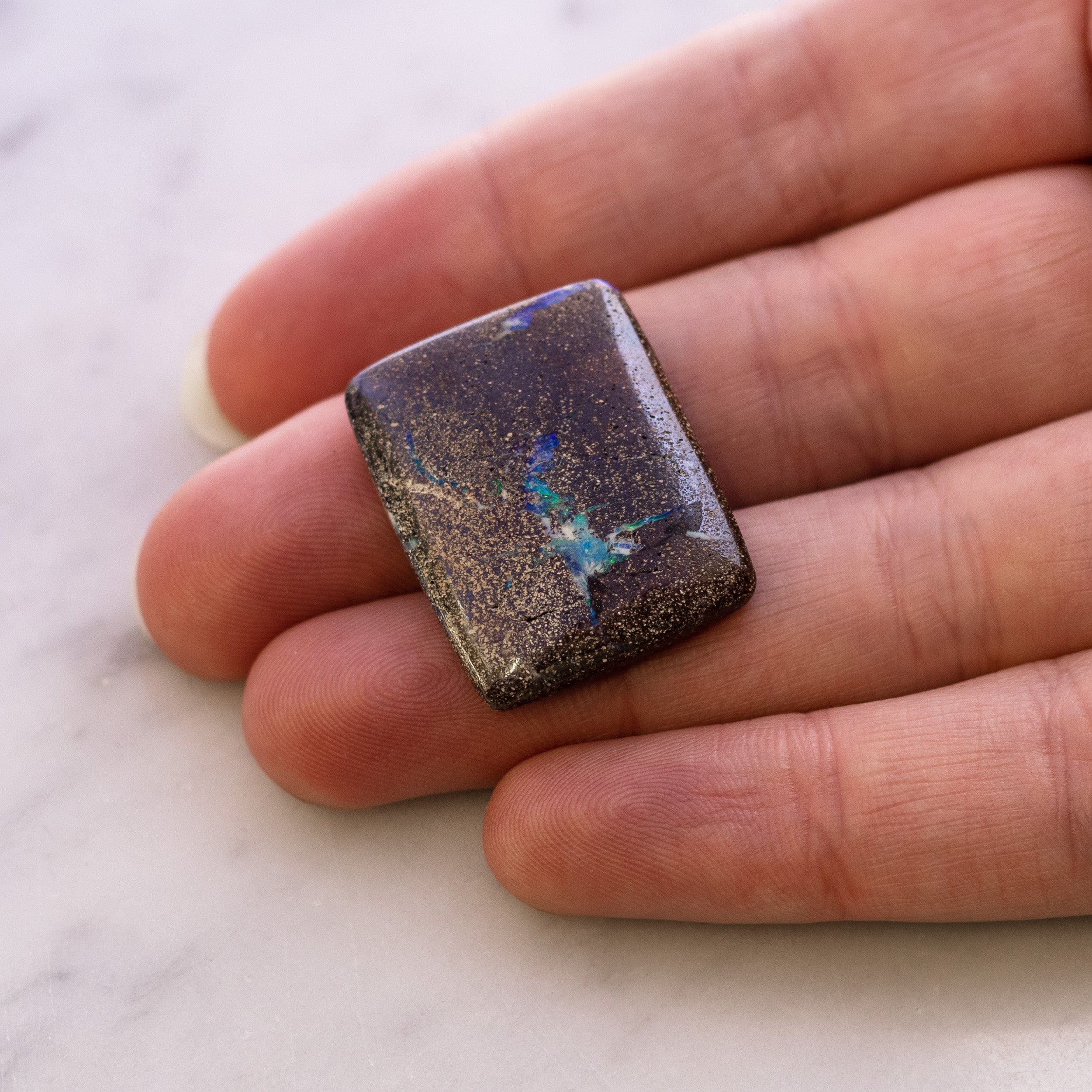 Freeform Australian Boulder Opal Approx 26x20.5mm