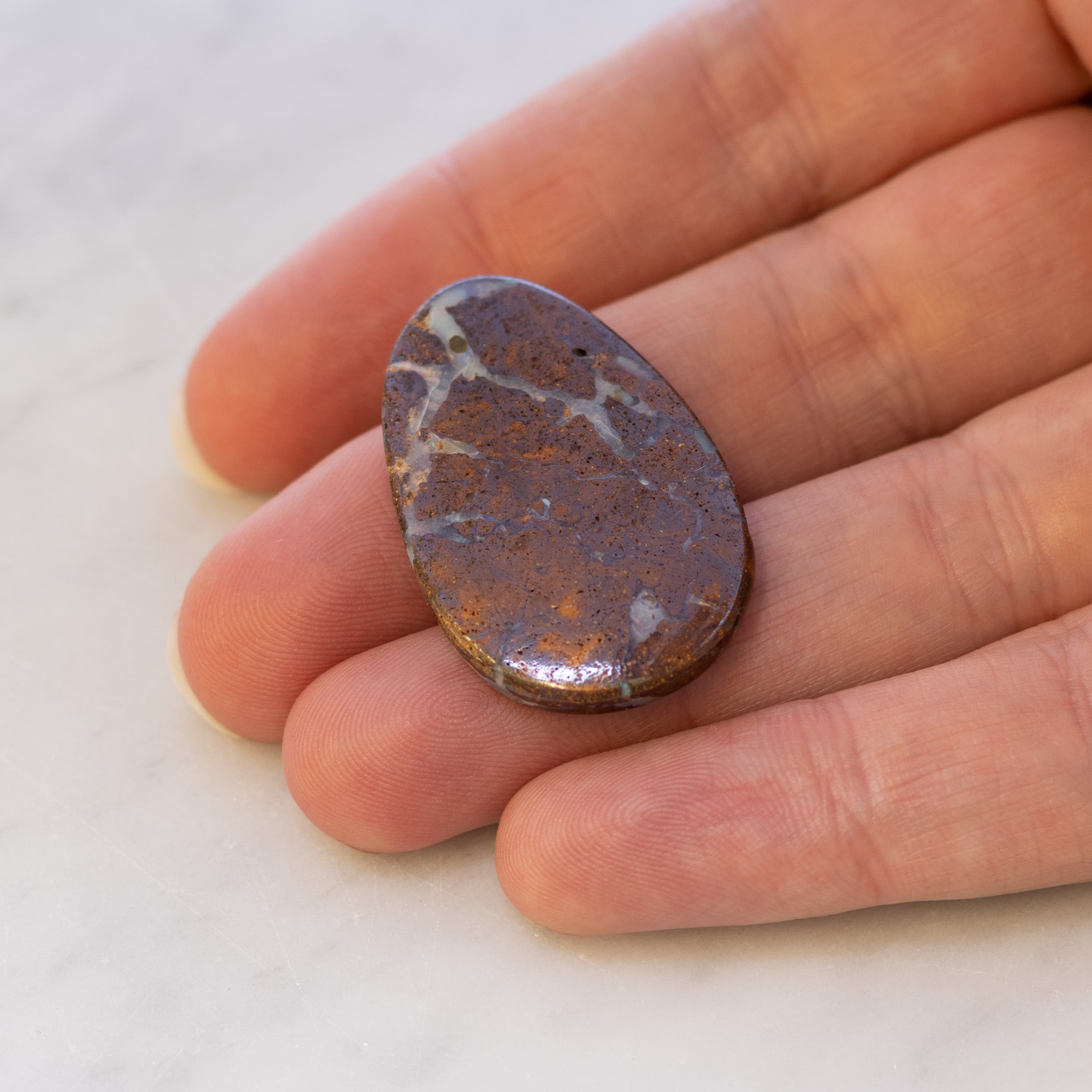 Freeform Australian Boulder Opal Approx 33x21mm