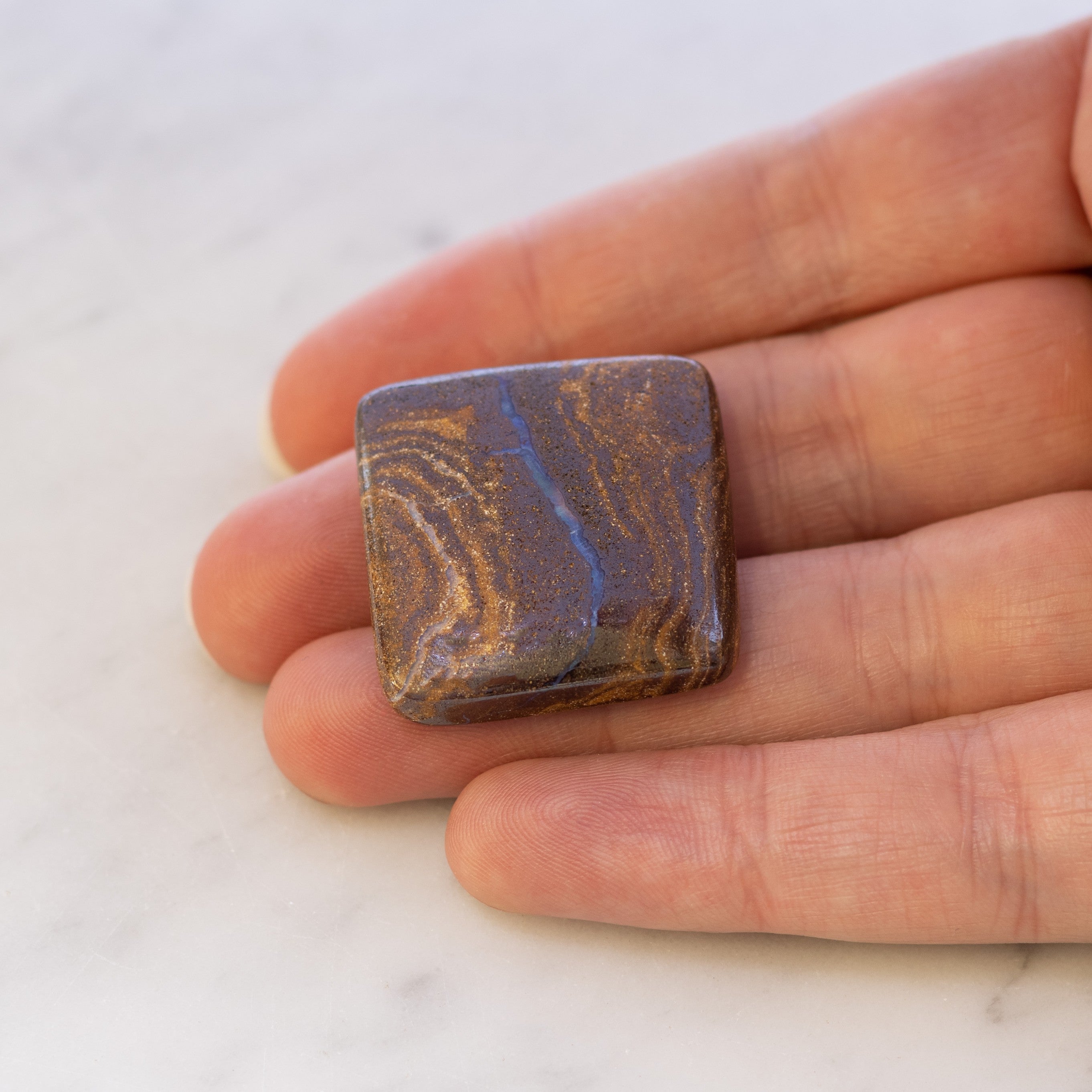 Freeform Australian Boulder Opal Approx 27x27.5mm