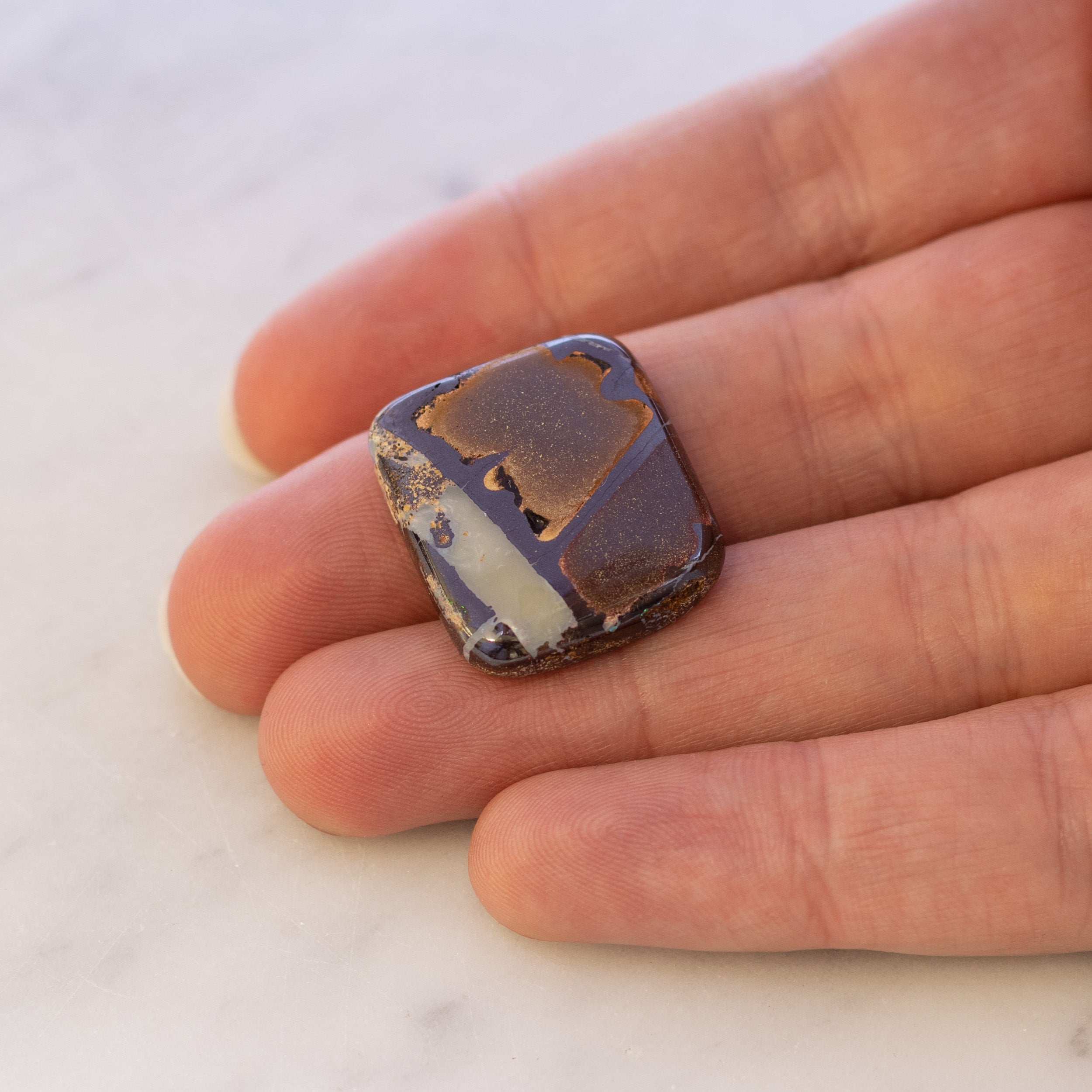 Freeform Australian Boulder Opal Approx 22x19.5mm