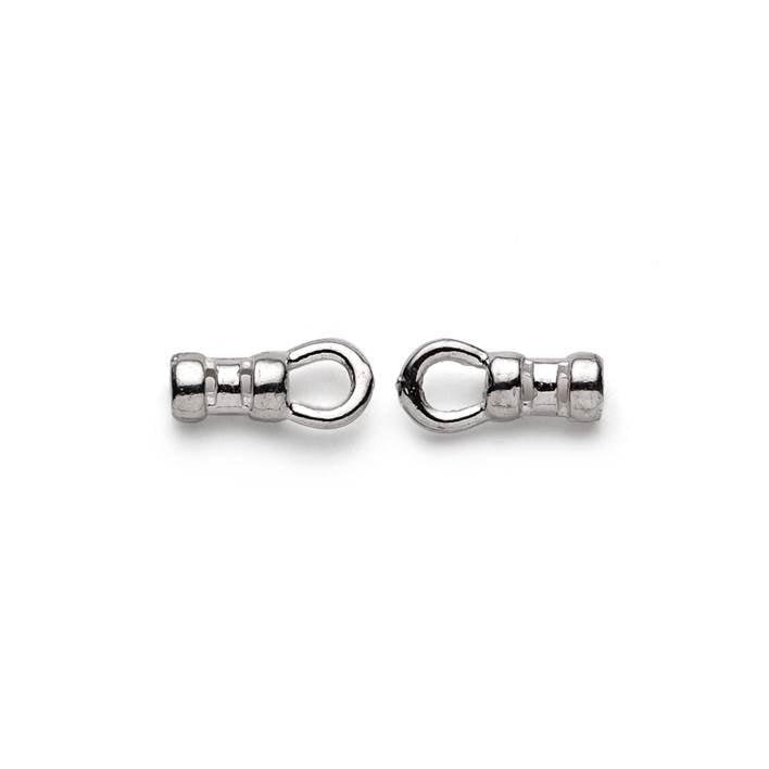 Sterling Silver Crimp With Loop Pair