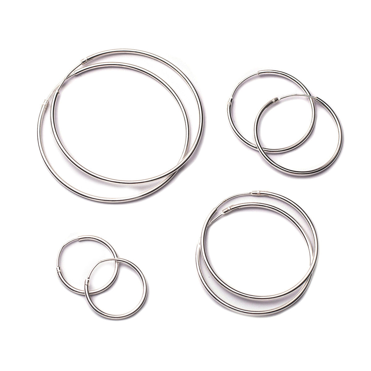 Sterling Silver Hoop Earrings Pair