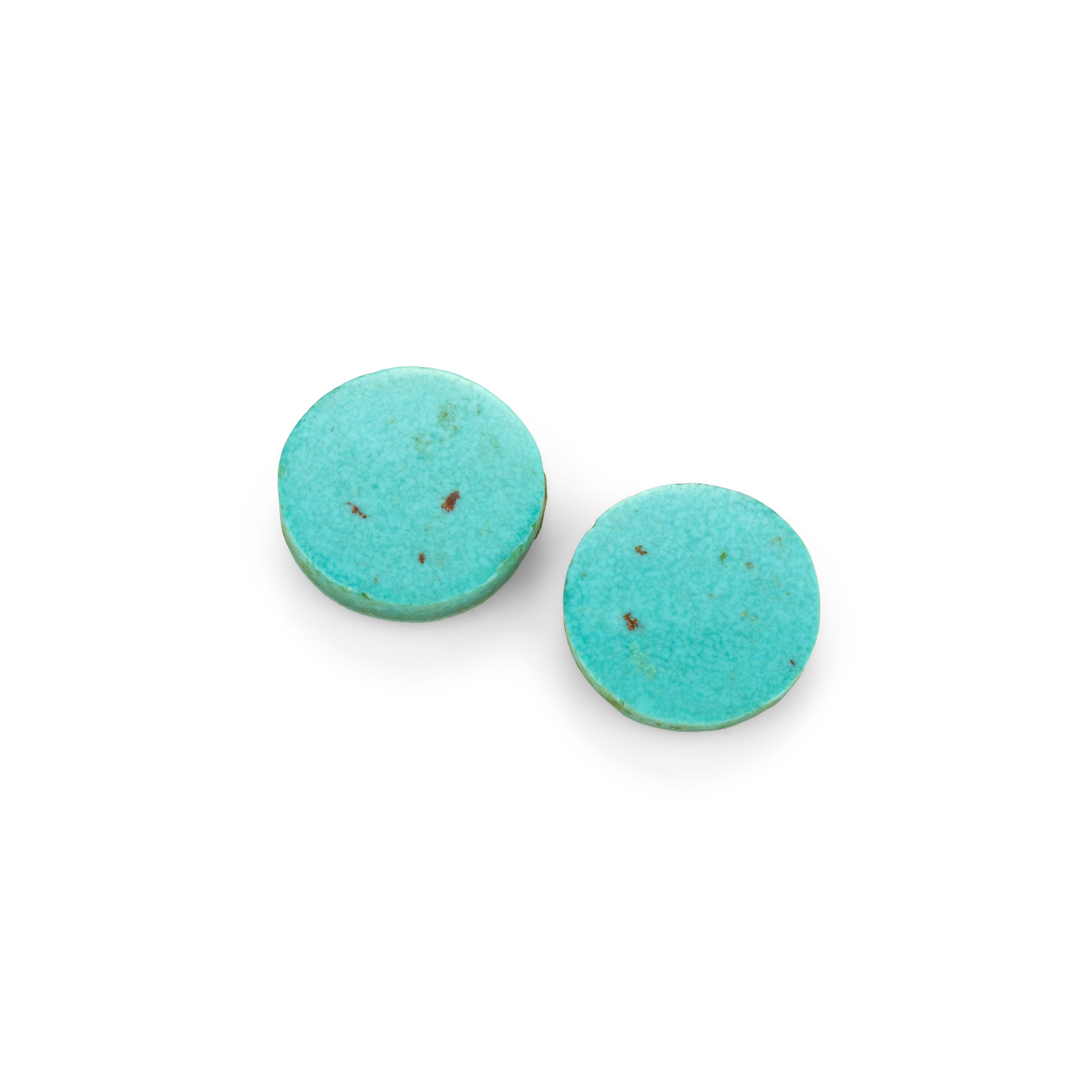 Pair of Turquoise Freeform Cabochons