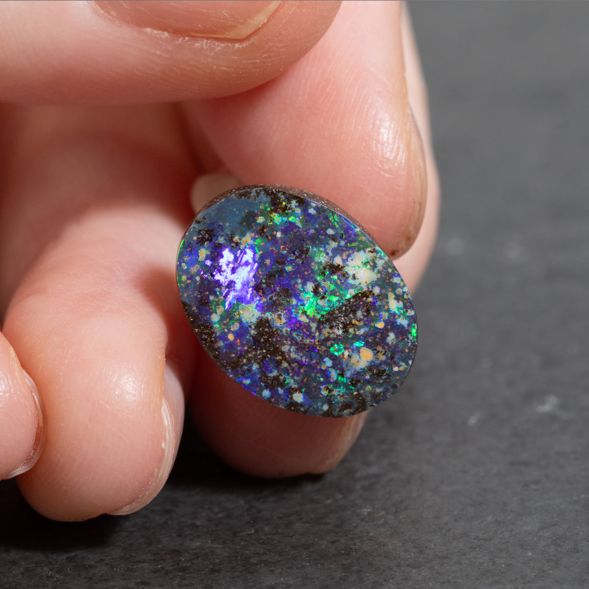 Australian Boulder Freeform Opal Cabochon 15.5x11.5mm
