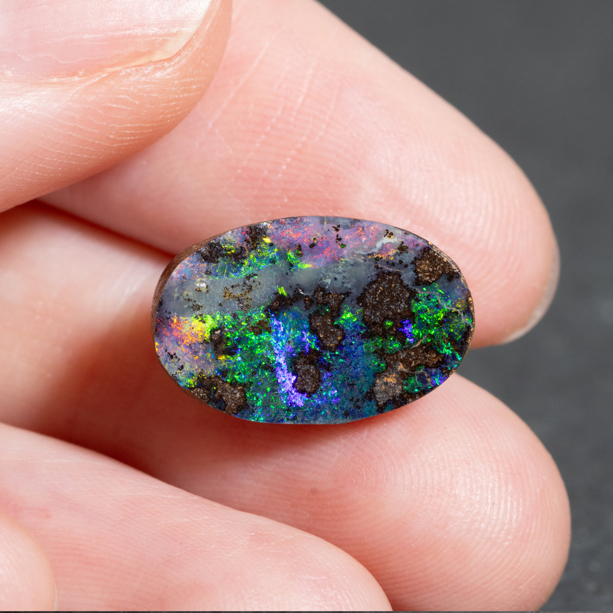 Australian Boulder Freeform Opal Cabochon 17x11mm