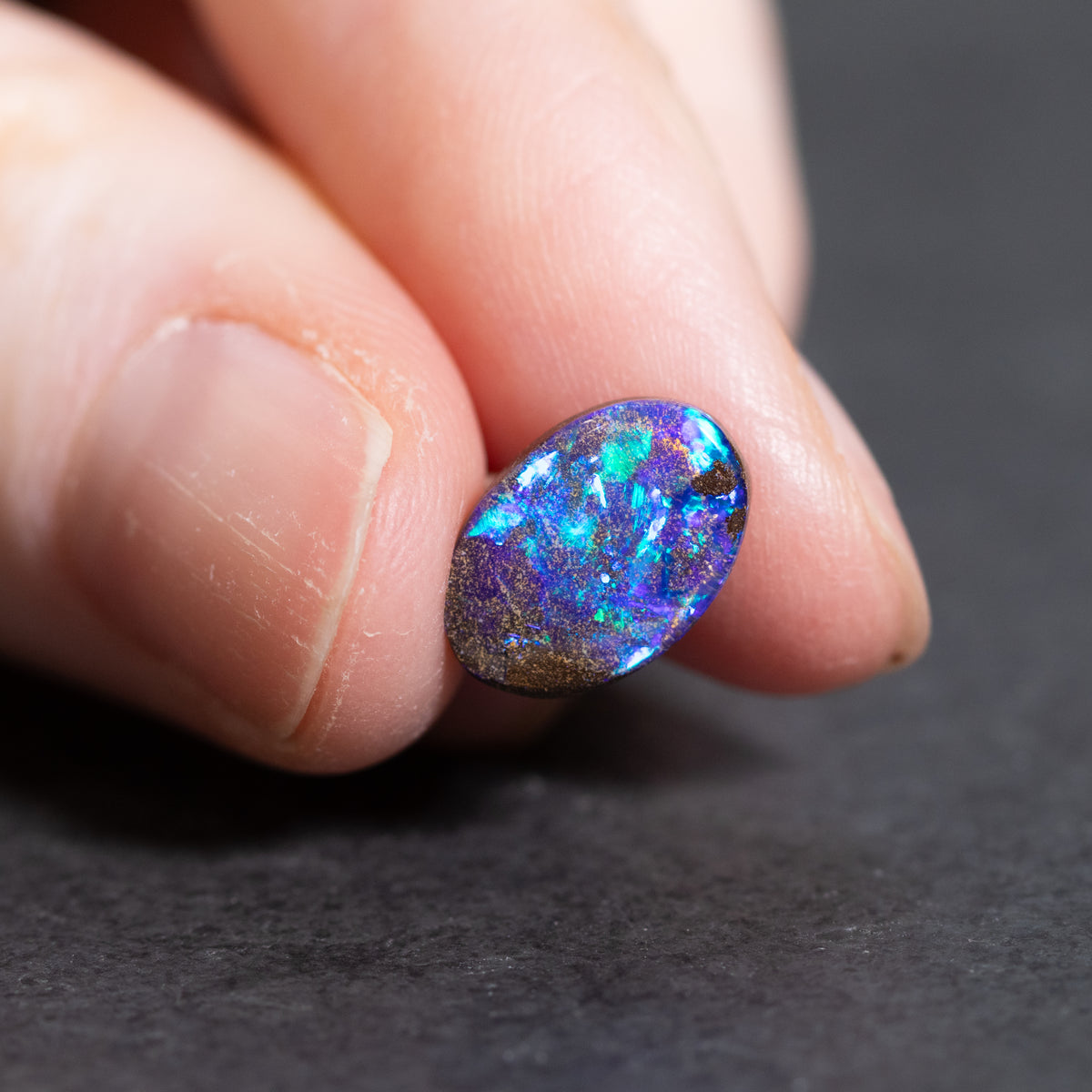 Australian Boulder Freeform Opal Cabochon 11.5x8mm