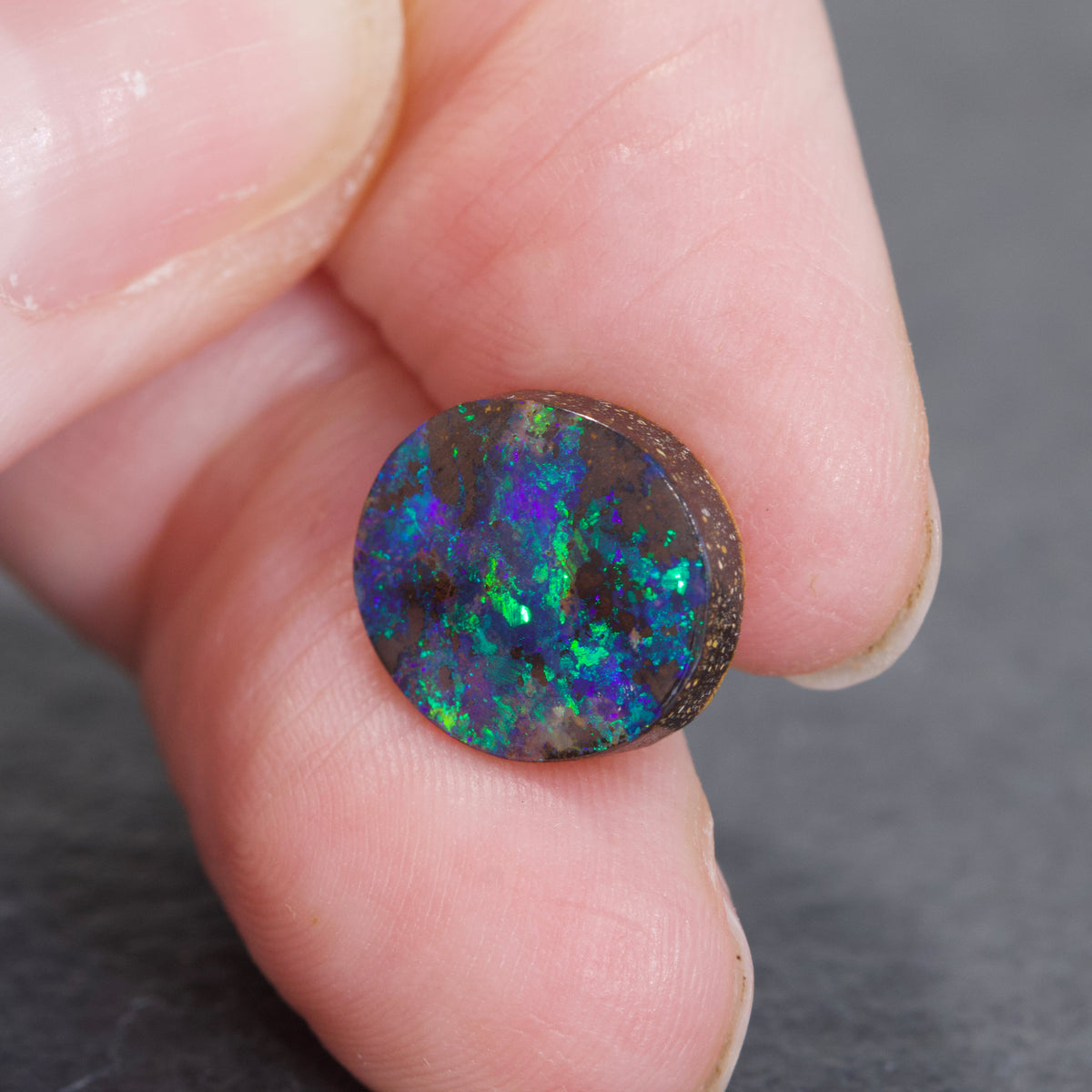Australian Boulder Freeform Opal Cabochon 12x10.5mm