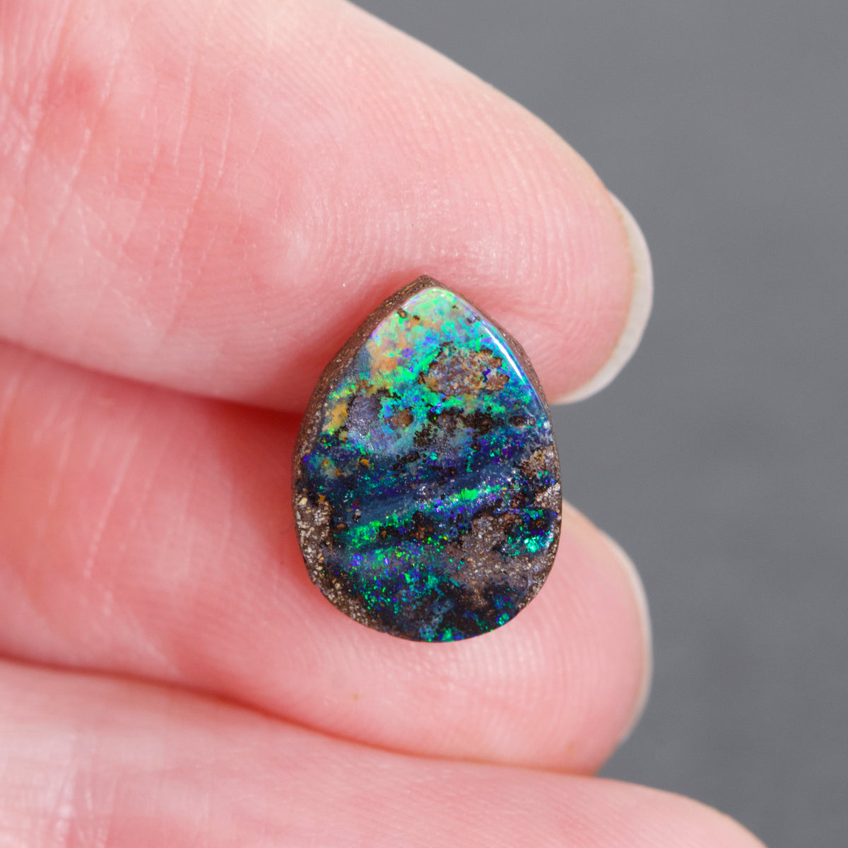 Australian Boulder Freeform Opal Cabochon 12.5x9mm