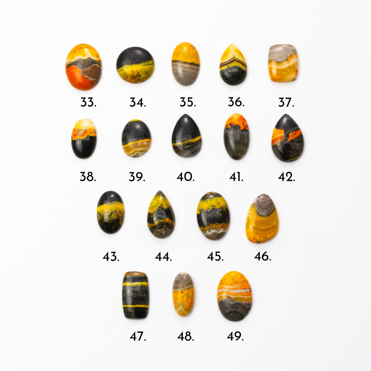 Bumblebee Jasper Freeform Cabochons