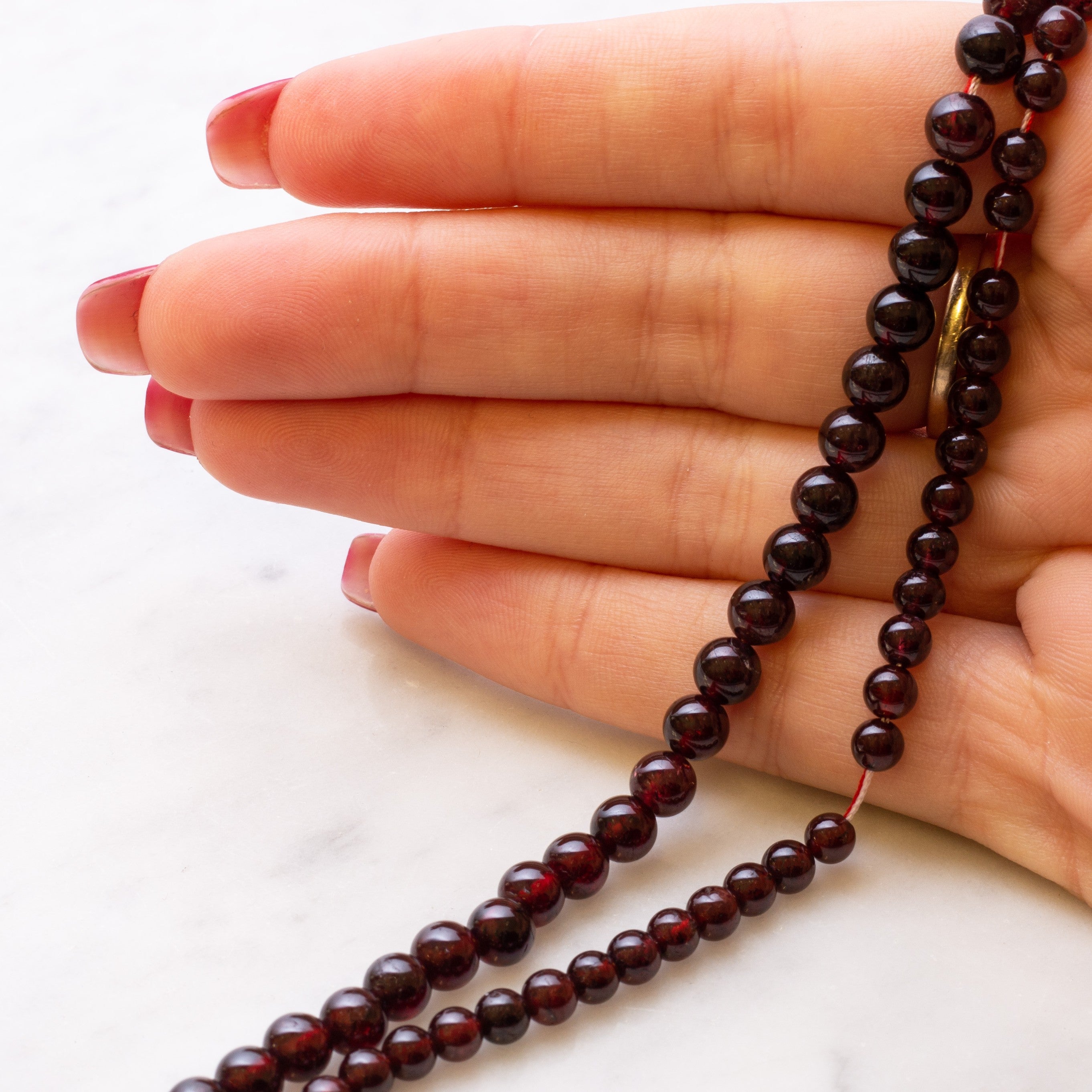 Garnet Round Beads