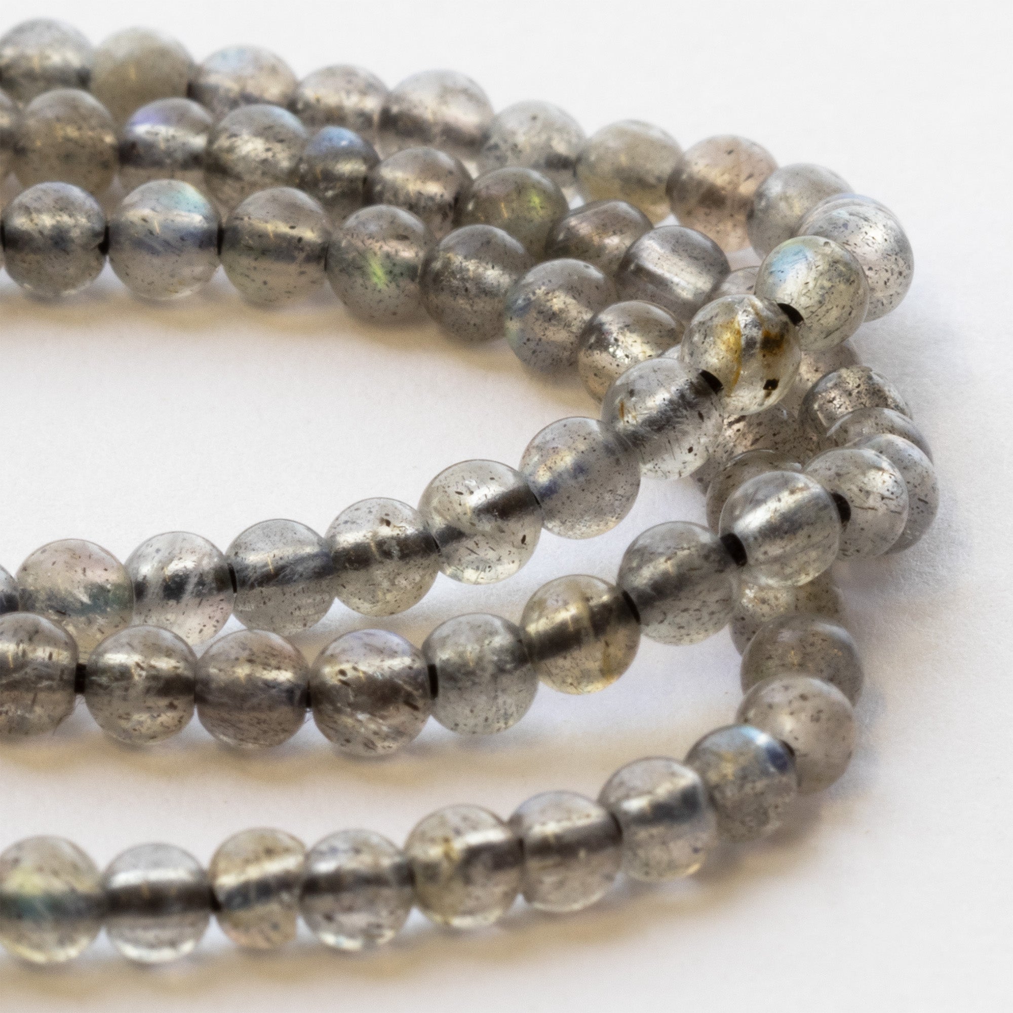 Labradorite Roundish Beads Approx 2mm