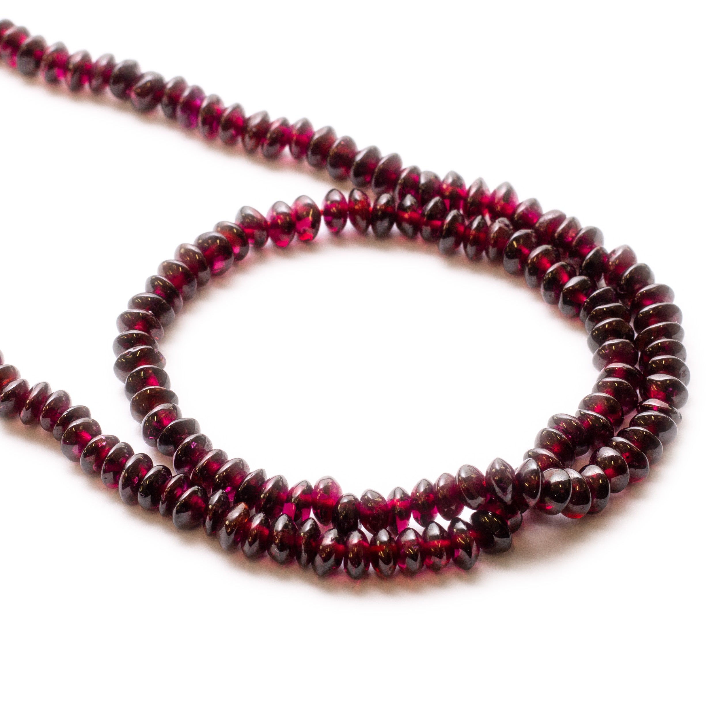 Garnet Rondelle Beads