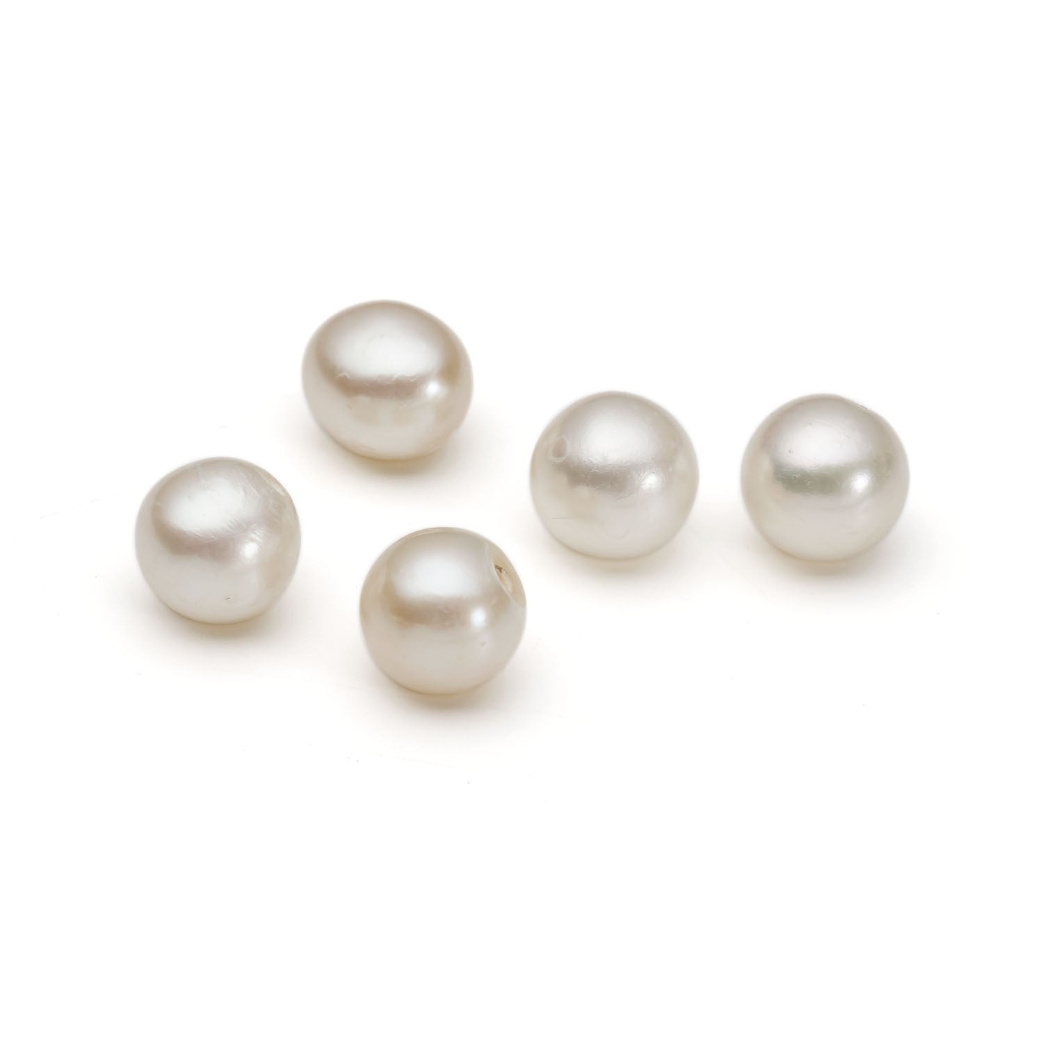 Cultured Saltwater Half Drilled Pearls Approx 7mm Roundish