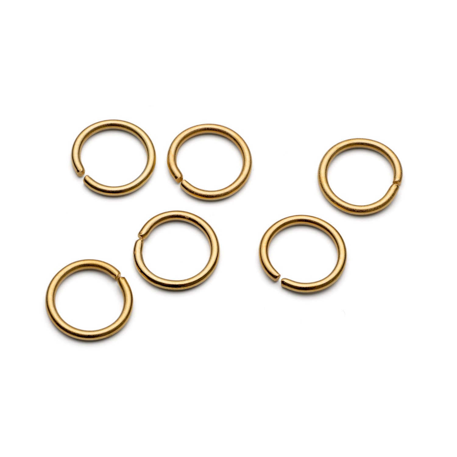 Plated 10mm Round Jump Rings pk10