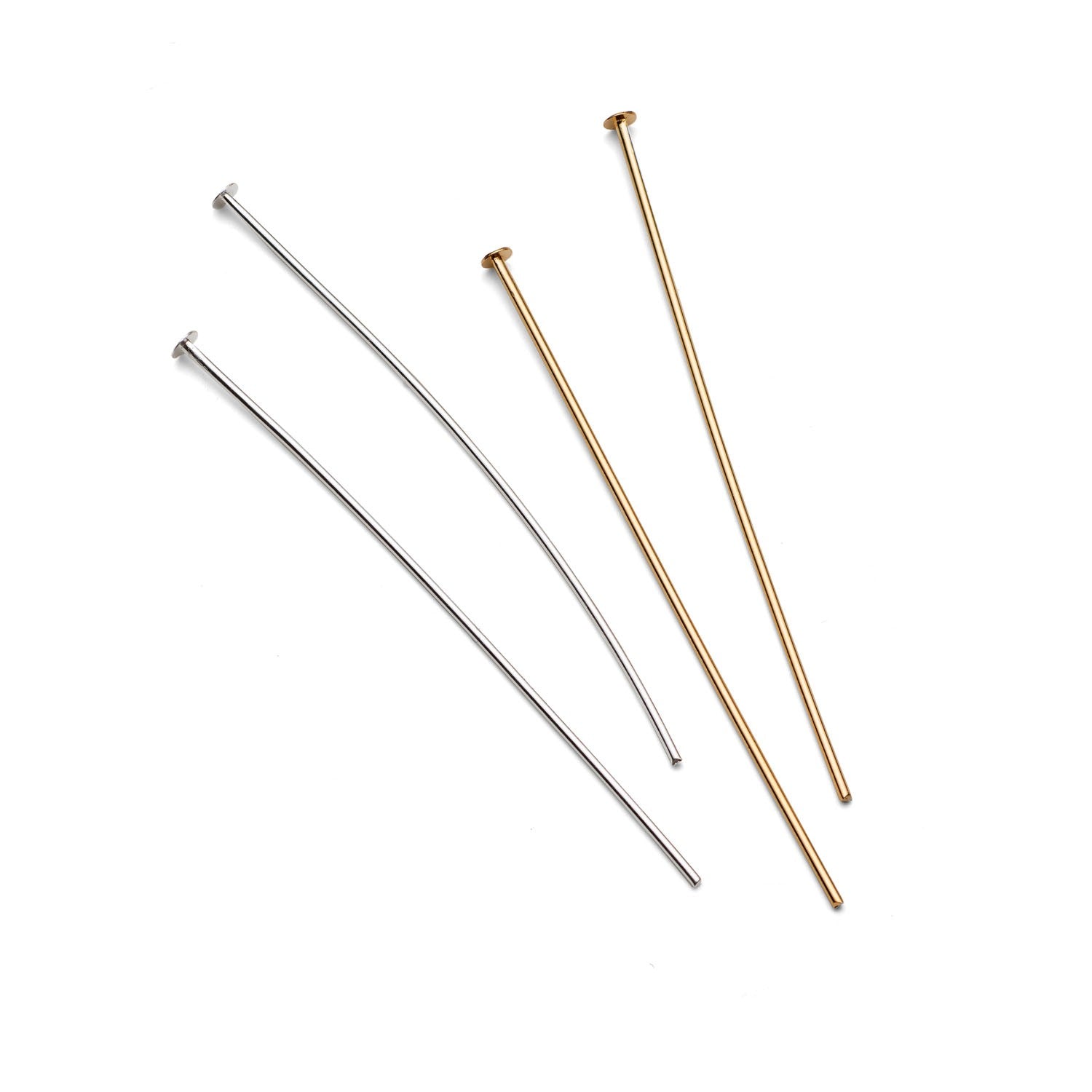 Plated 38mm Headpins pk50