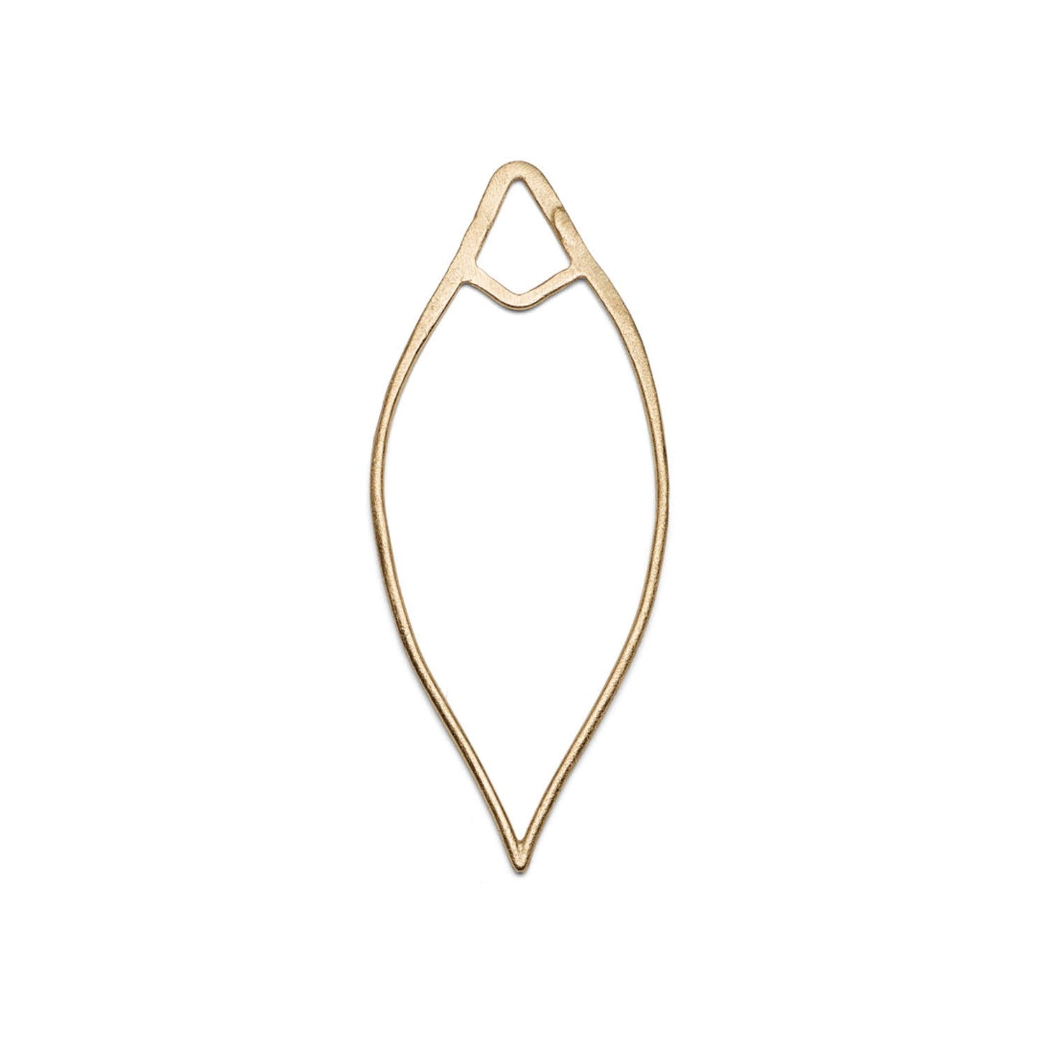 14ct Gold Vermeil Marquise Pendant Charm