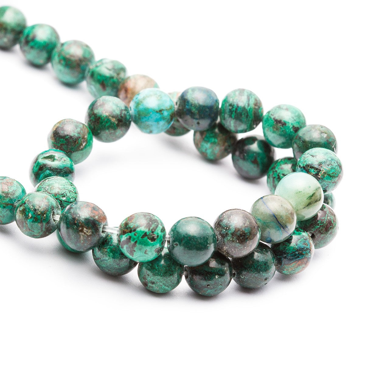 Chinese Chrysocolla Round Beads