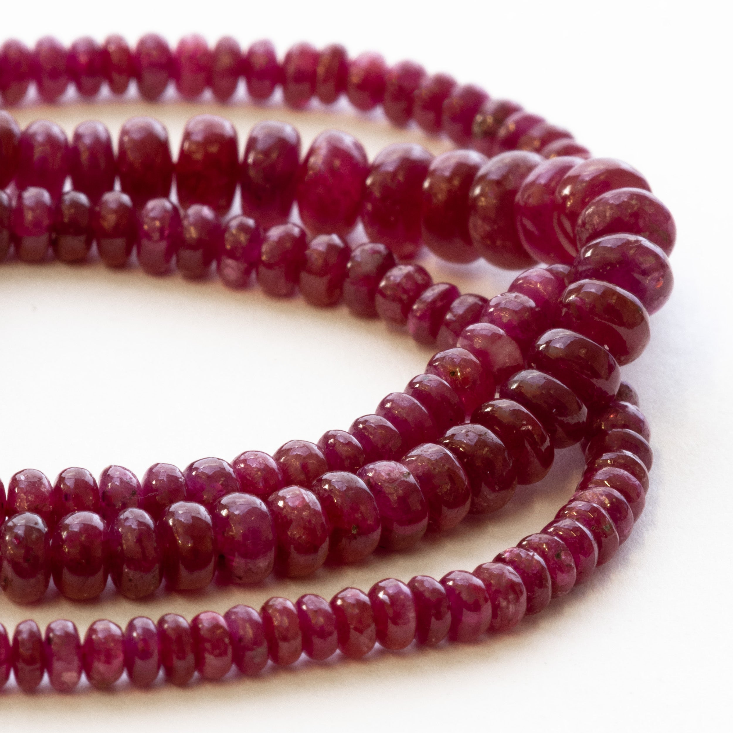 Ruby Rondelle Beads Approx 2.5mm