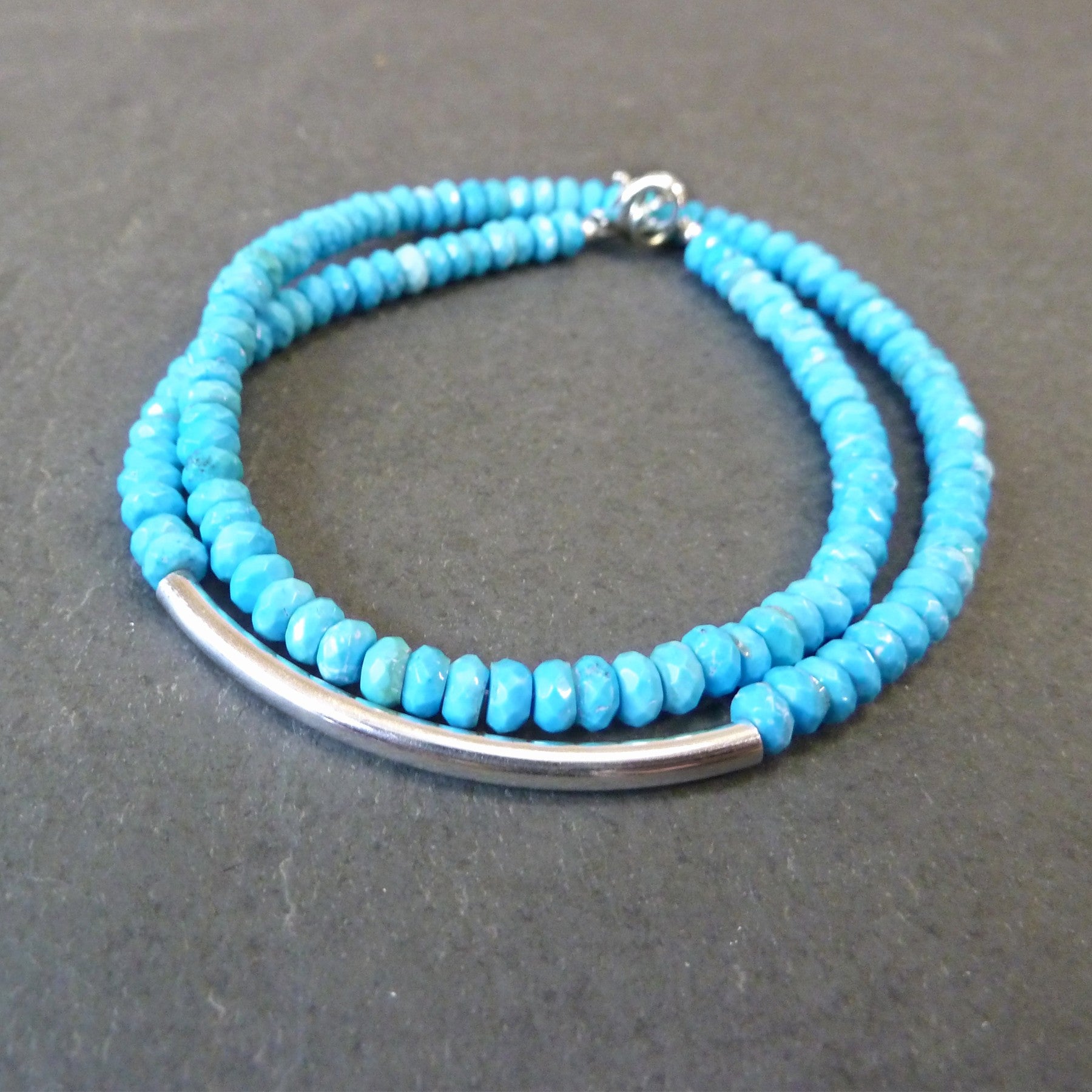Turquoise Faceted Rondelle Beads Approx 4.5mm