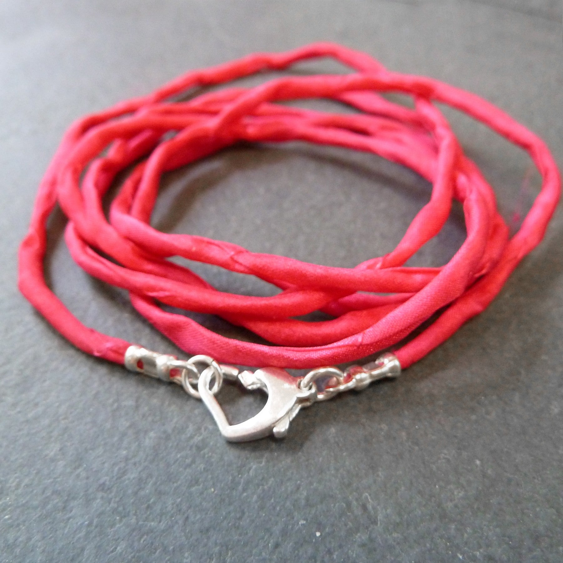 Sterling Silver Heart Shape Carabiner Lobster Clasp