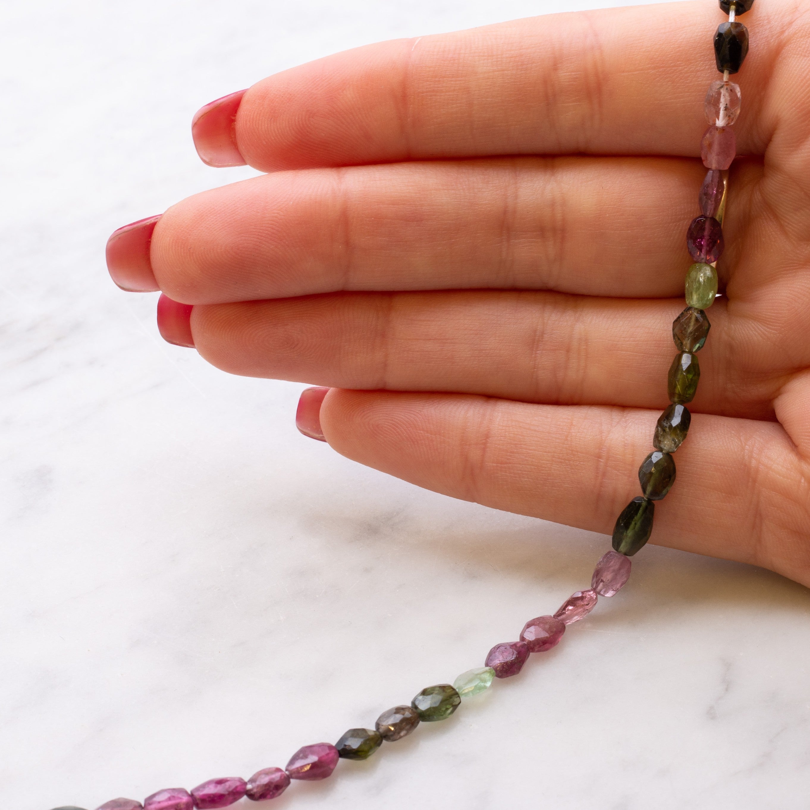 Tourmaline Faceted Oval Beads Approx 5mm