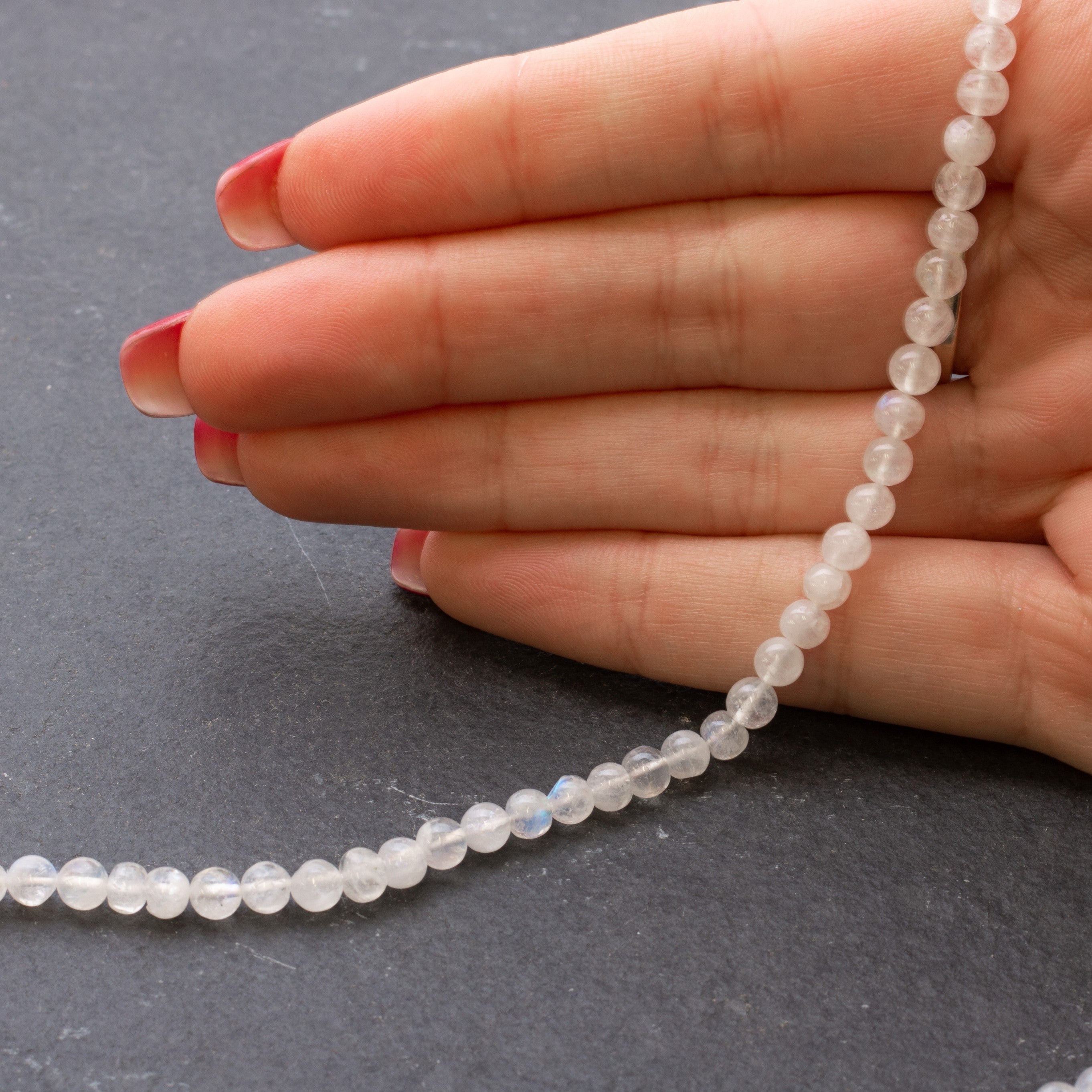 Rainbow Moonstone Round Beads Approx 4.5mm