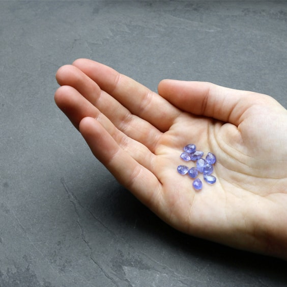 Tanzanite Faceted Teardrop Briolette Beads Approx 5mm