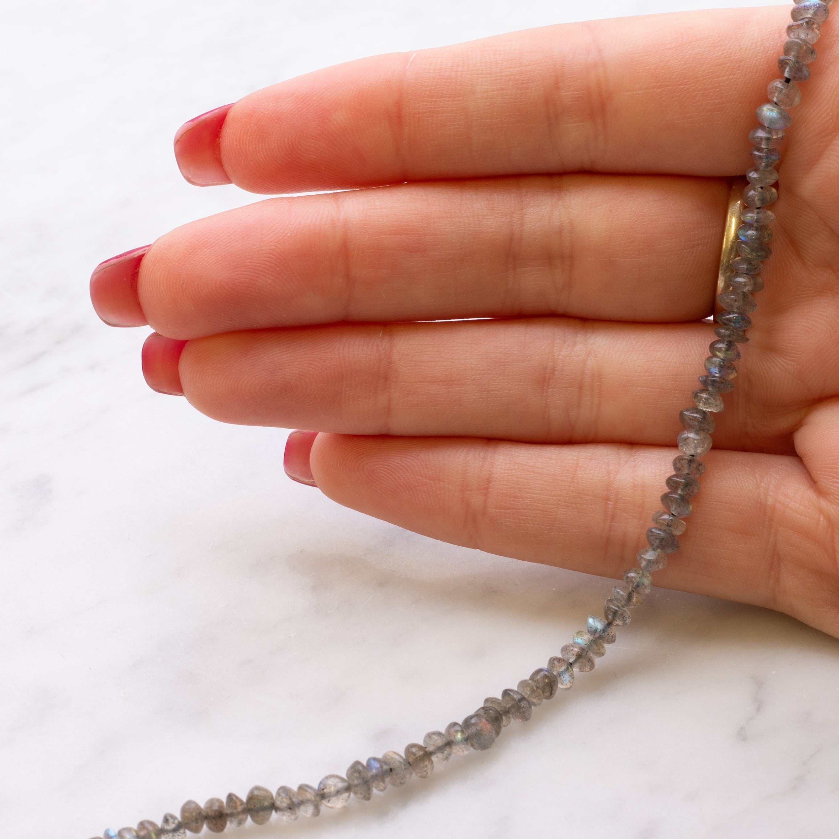 Labradorite Rondelle Beads Approx 4mm